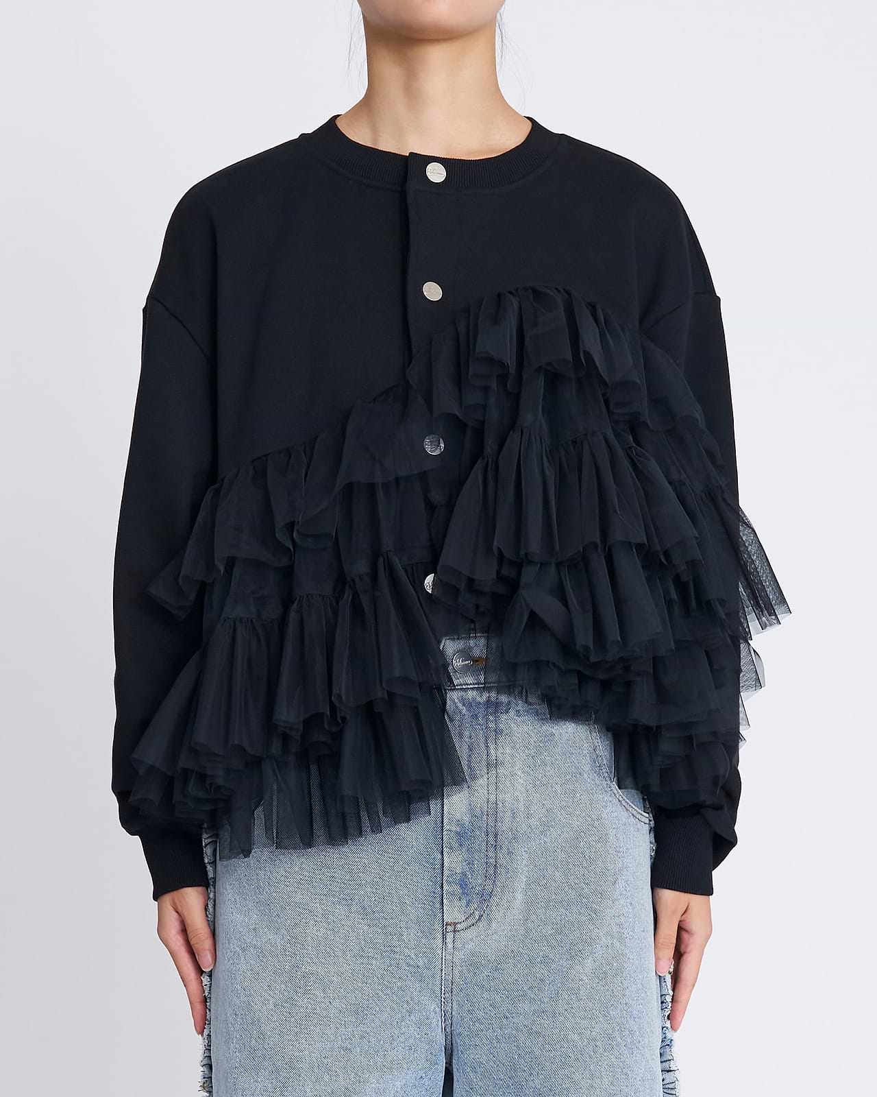 【25AW】チュールジャージーカーディガン