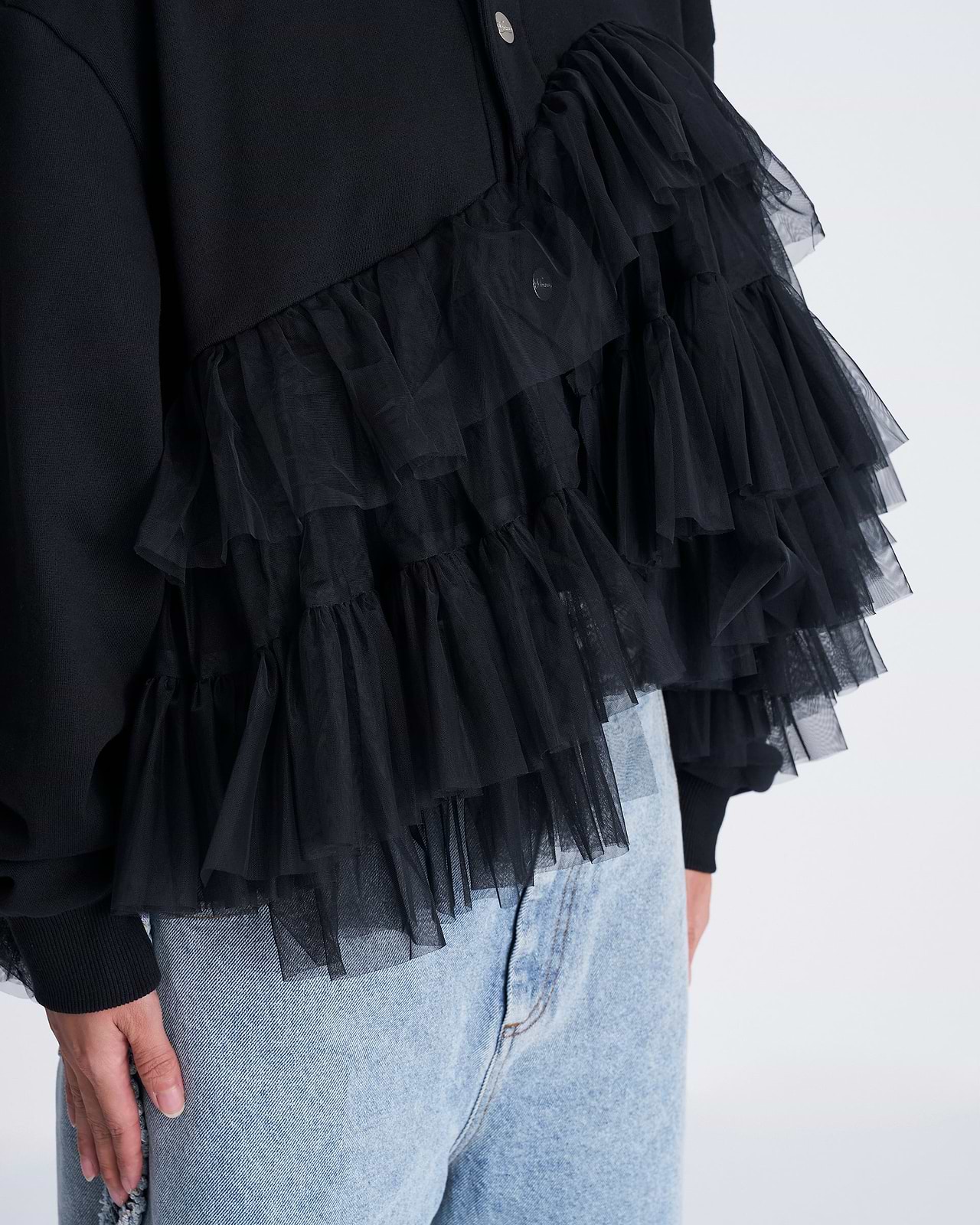【25AW】チュールジャージーカーディガン