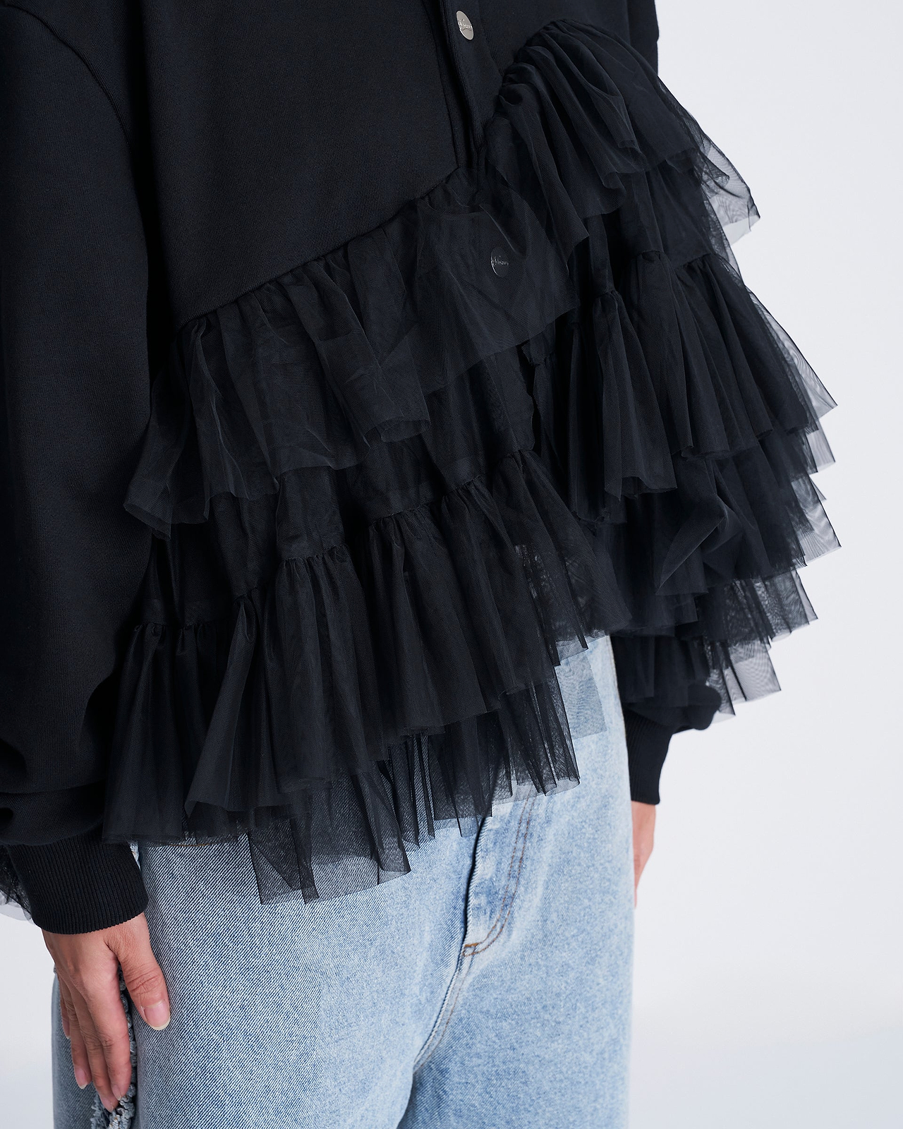 【25AW】チュールジャージーカーディガン