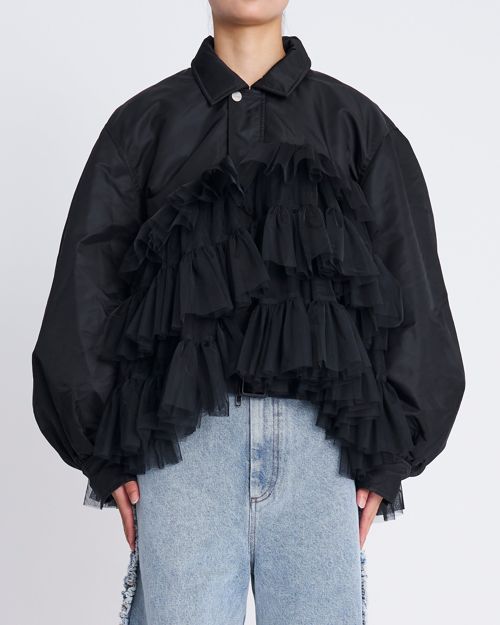 VIVIANO】チュールボンバージャケット – ファッションスナップストア