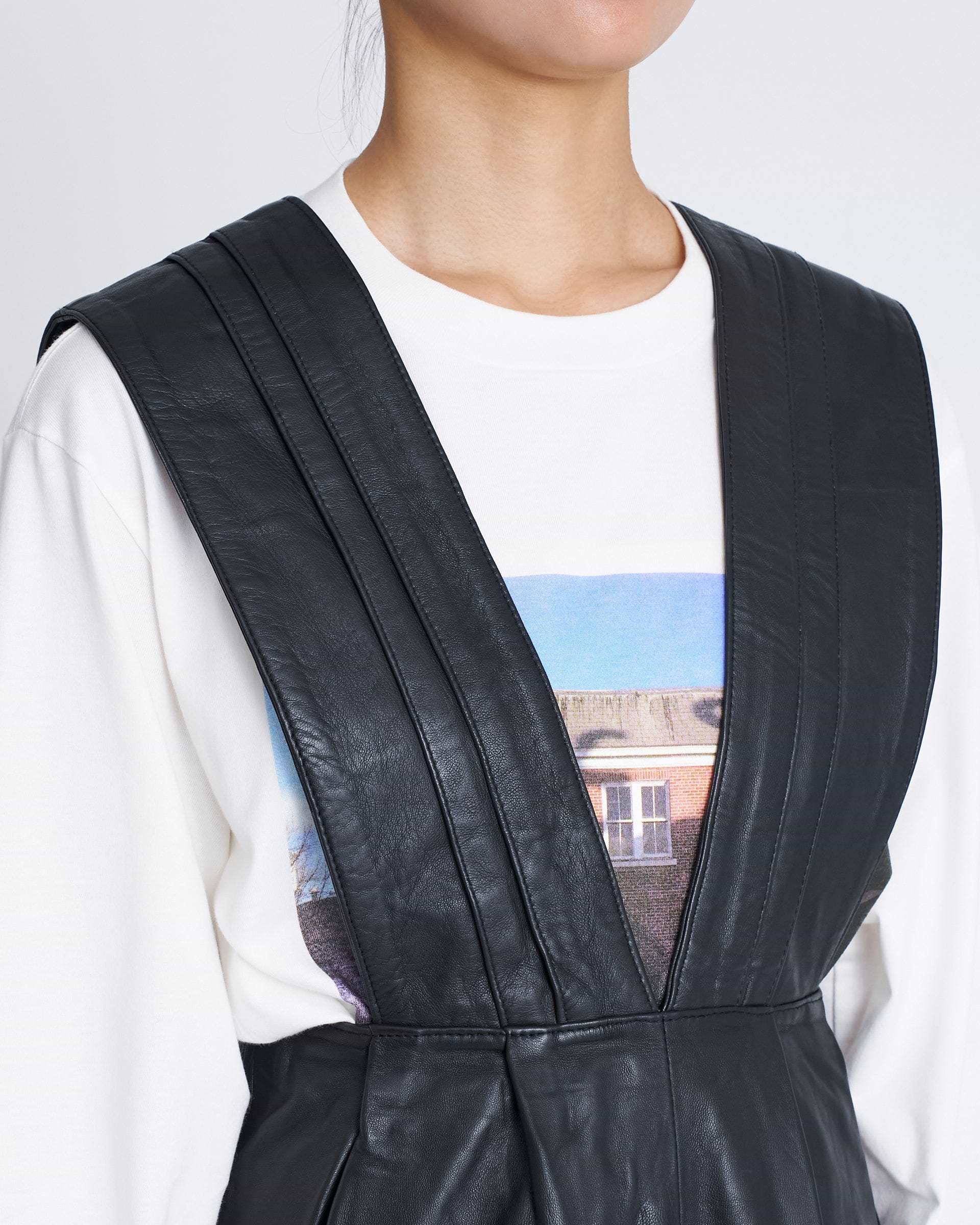 SEEALL】レザータスキパンツ ブラック | 海外製 オールインワン | F