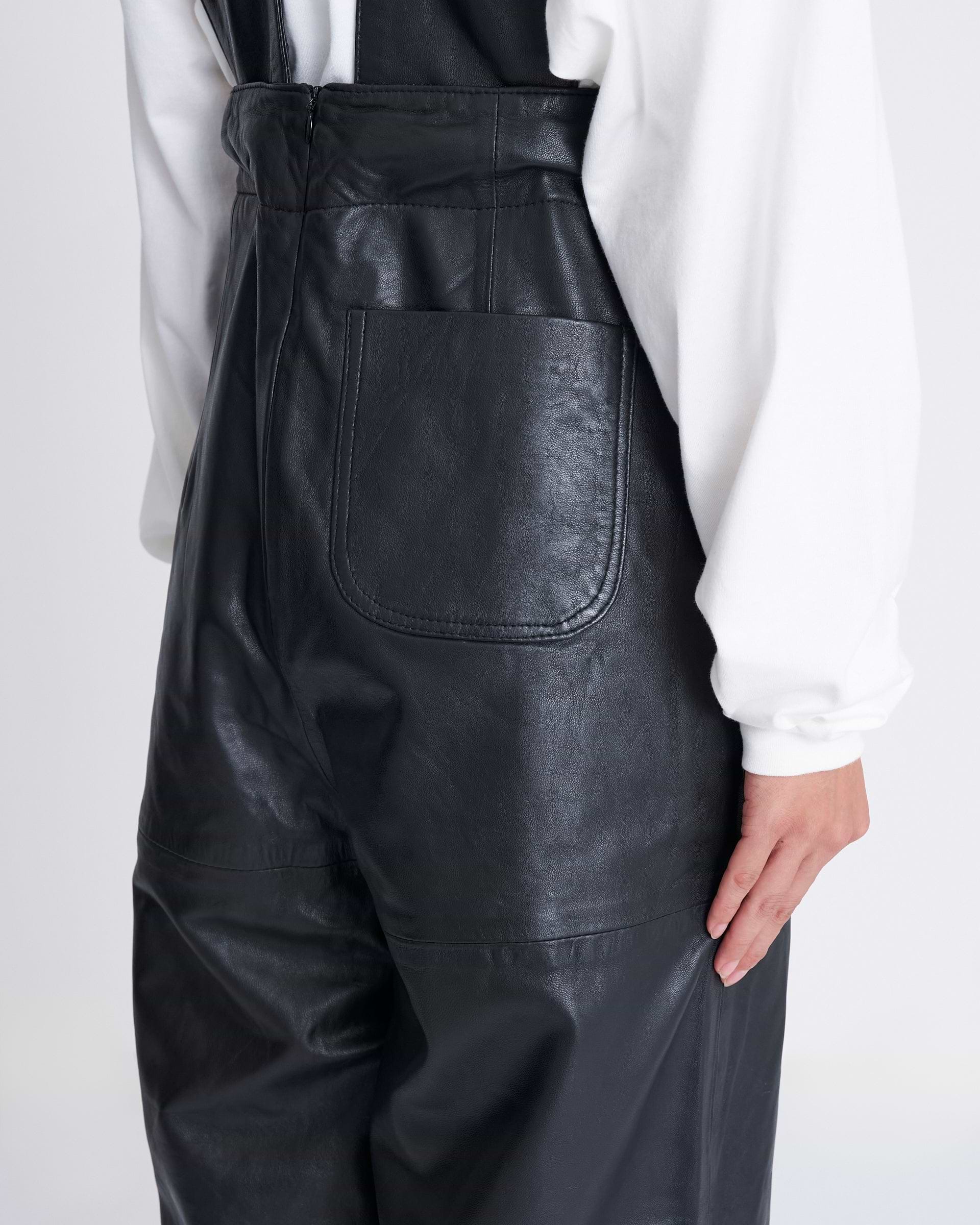 SEEALL】レザータスキパンツ ブラック | 海外製 オールインワン | F