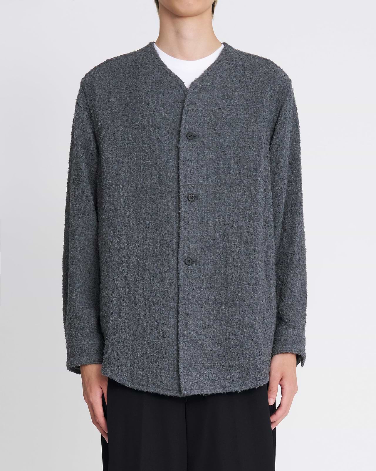 【25AW】ノーカラーシャツジャケット