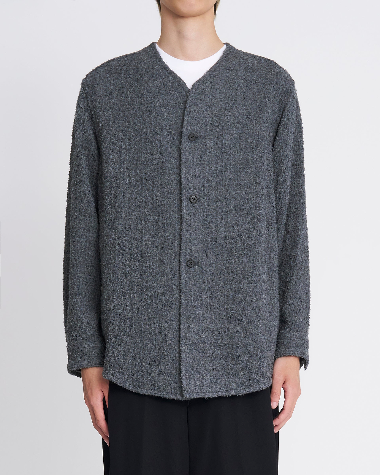 【25AW】ノーカラーシャツジャケット