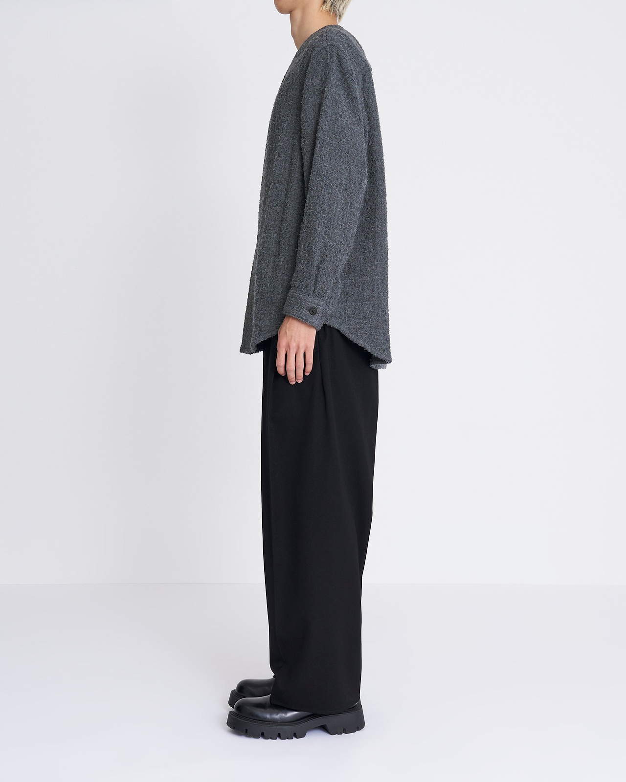 【25AW】ノーカラーシャツジャケット