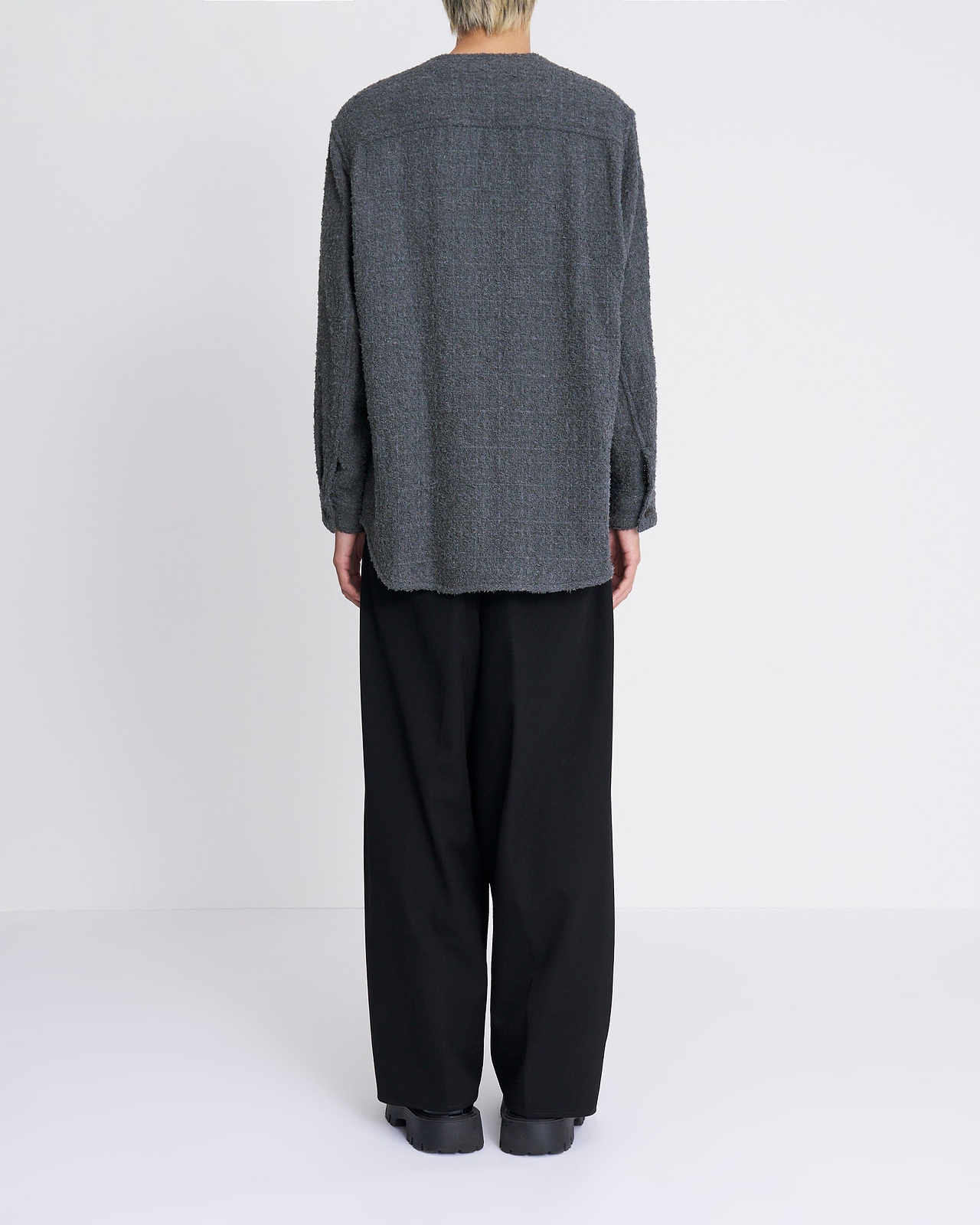 【25AW】ノーカラーシャツジャケット