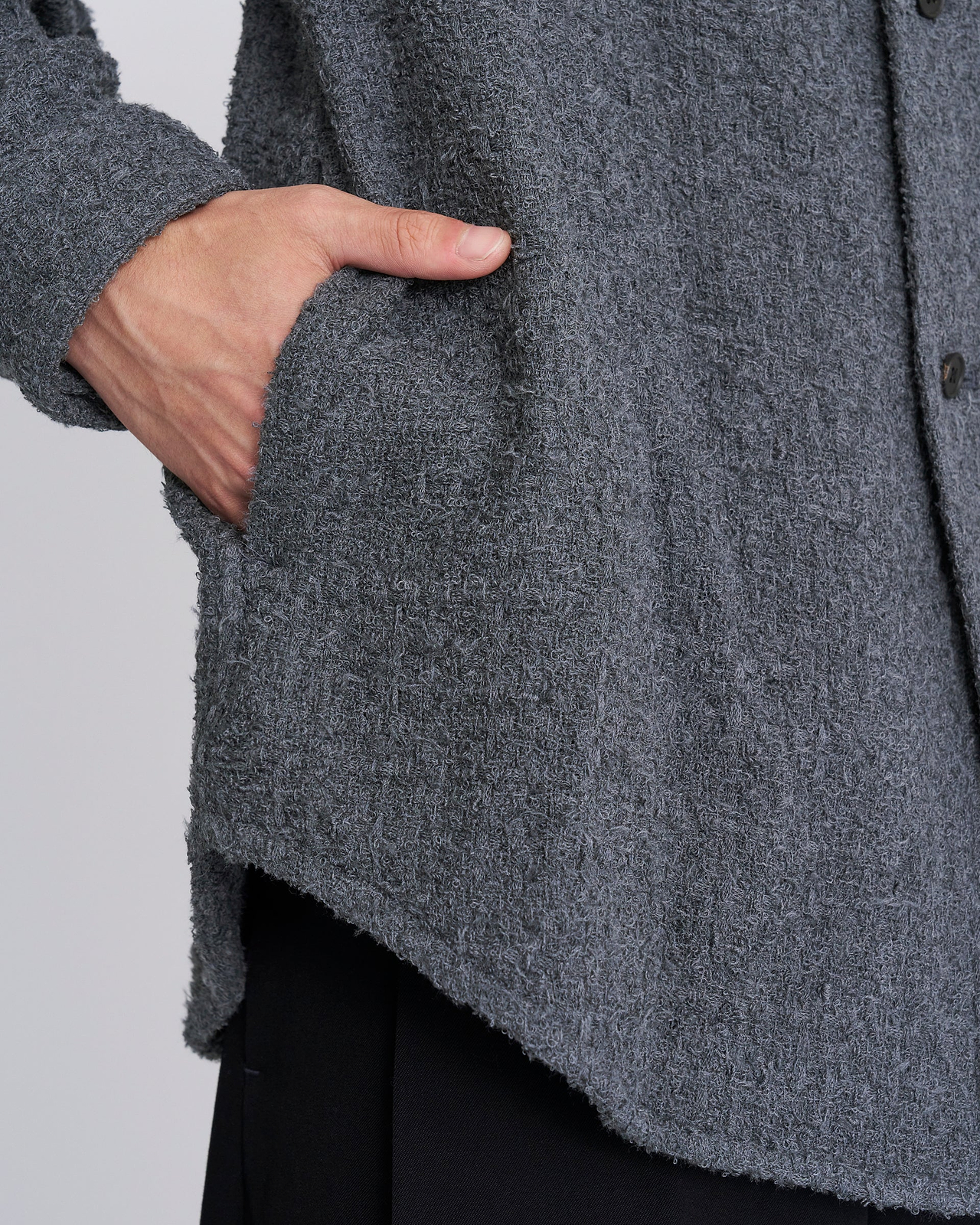 【25AW】ノーカラーシャツジャケット