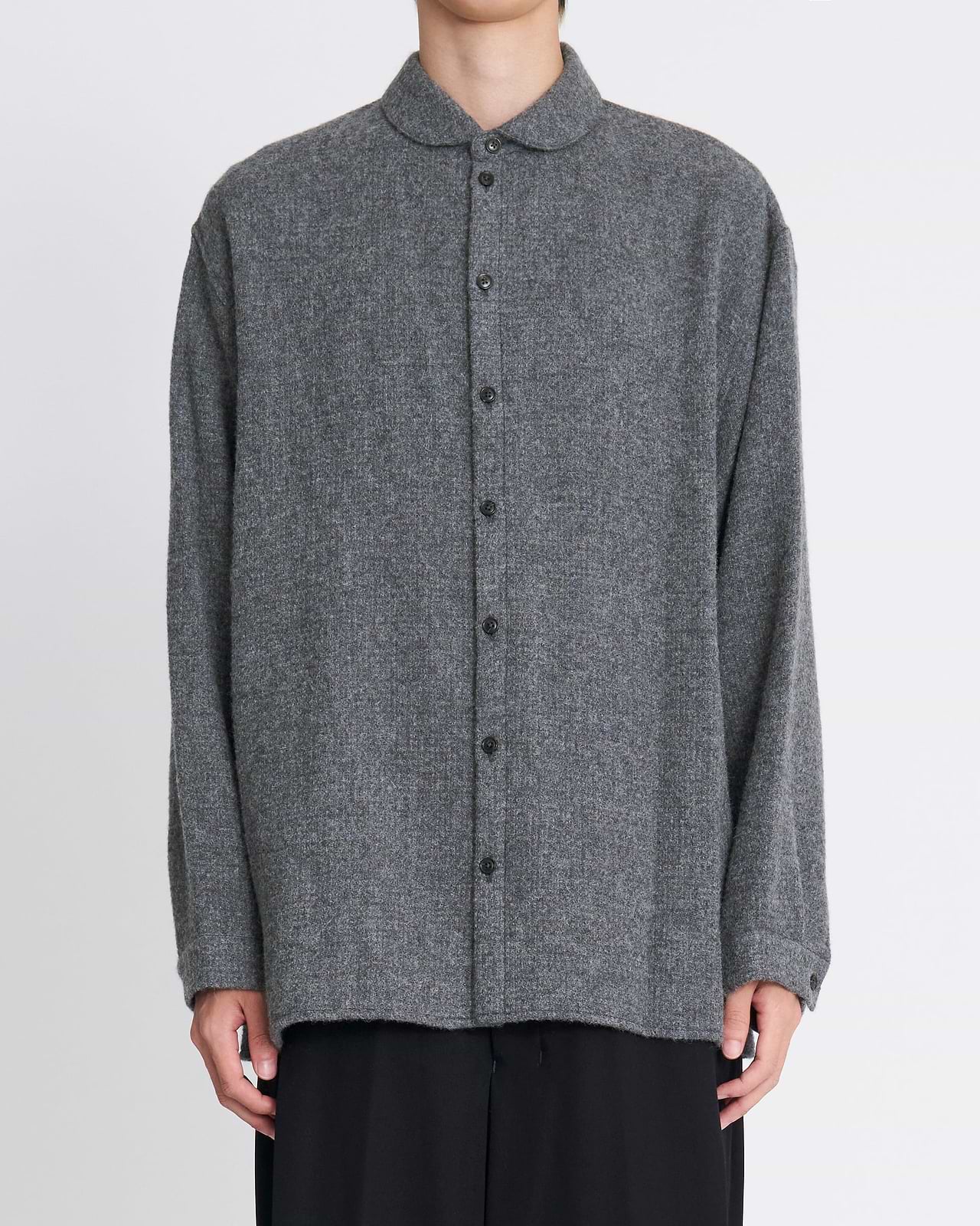 【25AW】オーバーサイズシャツラウンドカラー