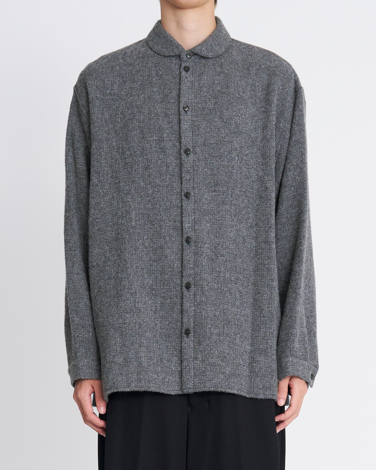 【25AW】オーバーサイズシャツラウンドカラー
