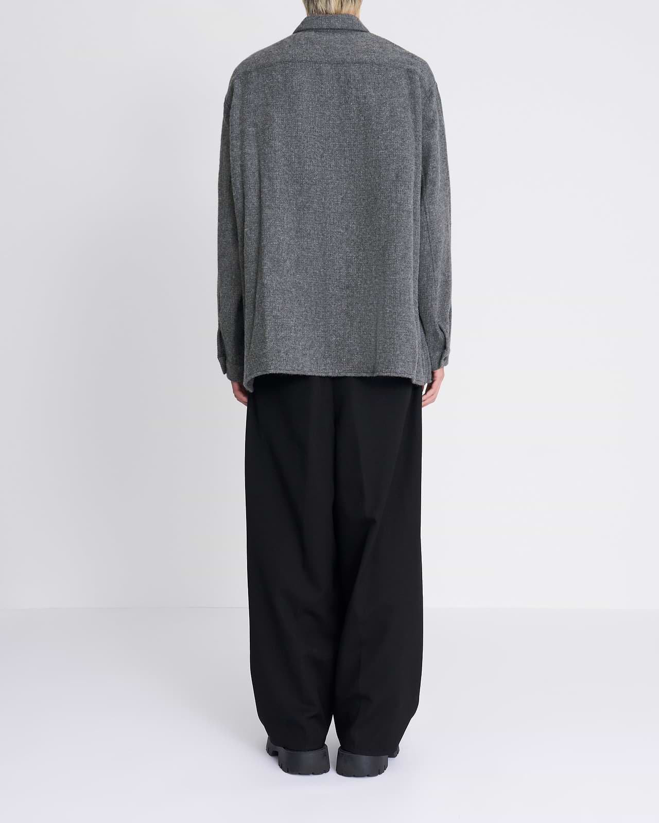 【25AW】オーバーサイズシャツラウンドカラー