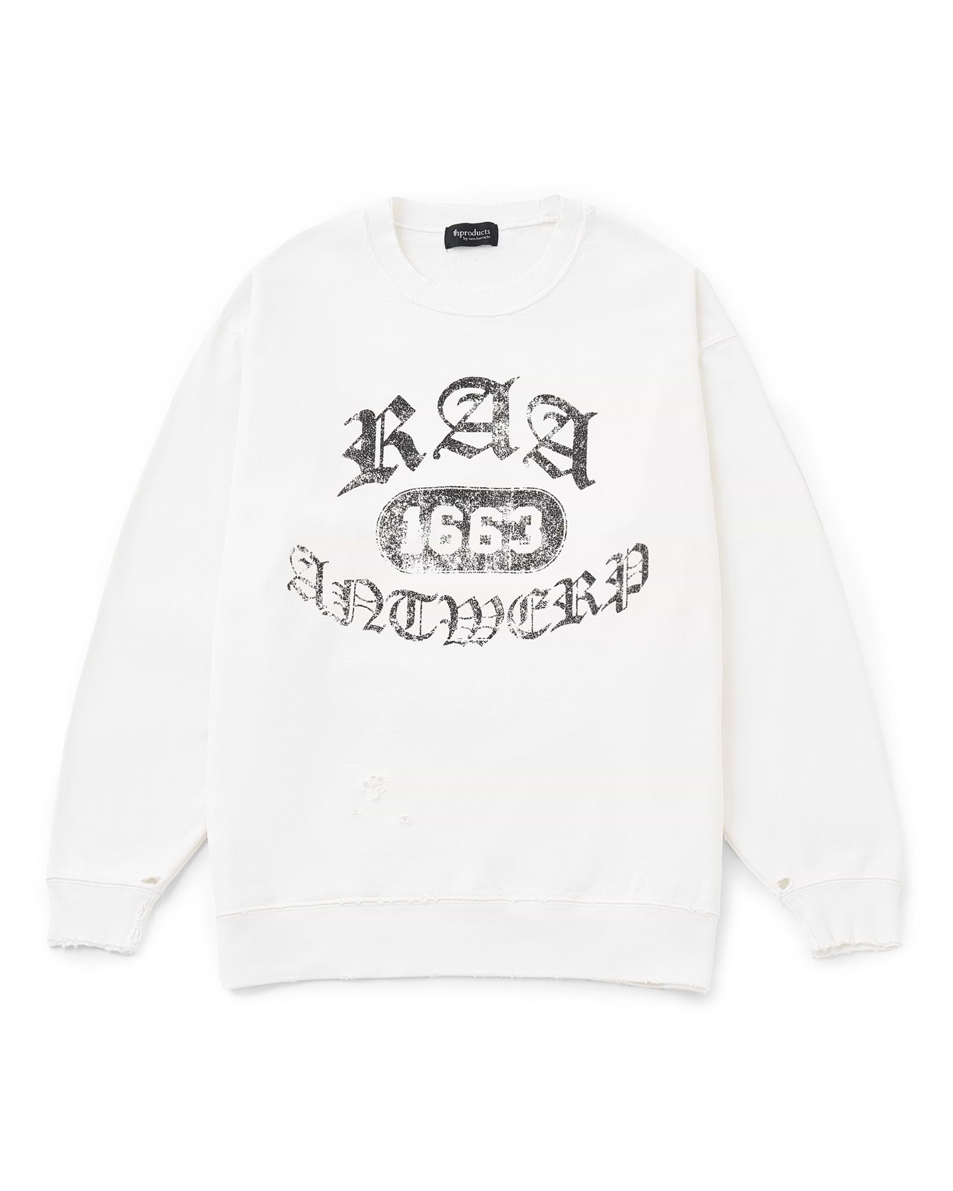 th products】ダメージカレッジウェットシャツ ホワイト