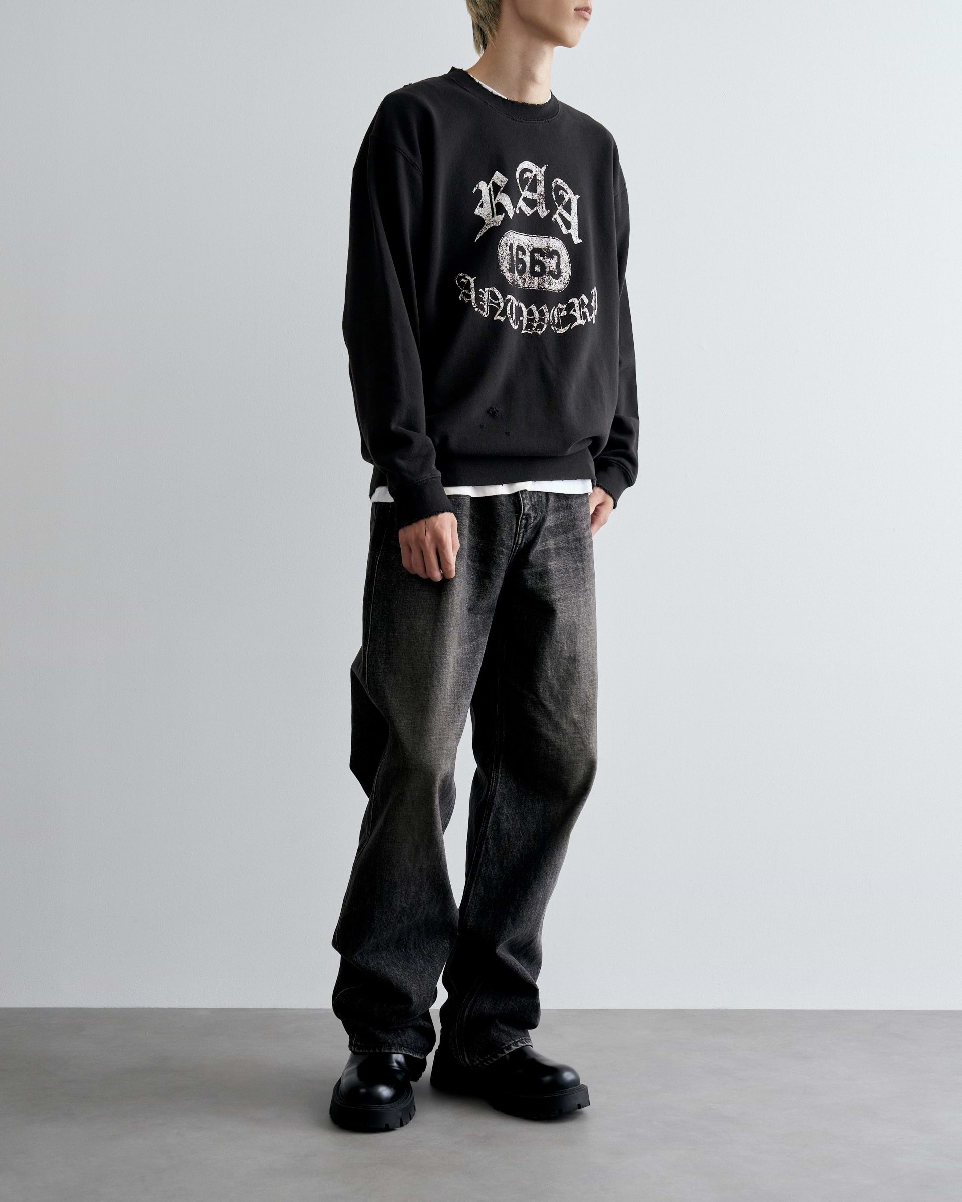 th products】ダメージカレッジウェットシャツ ホワイト・ブラック