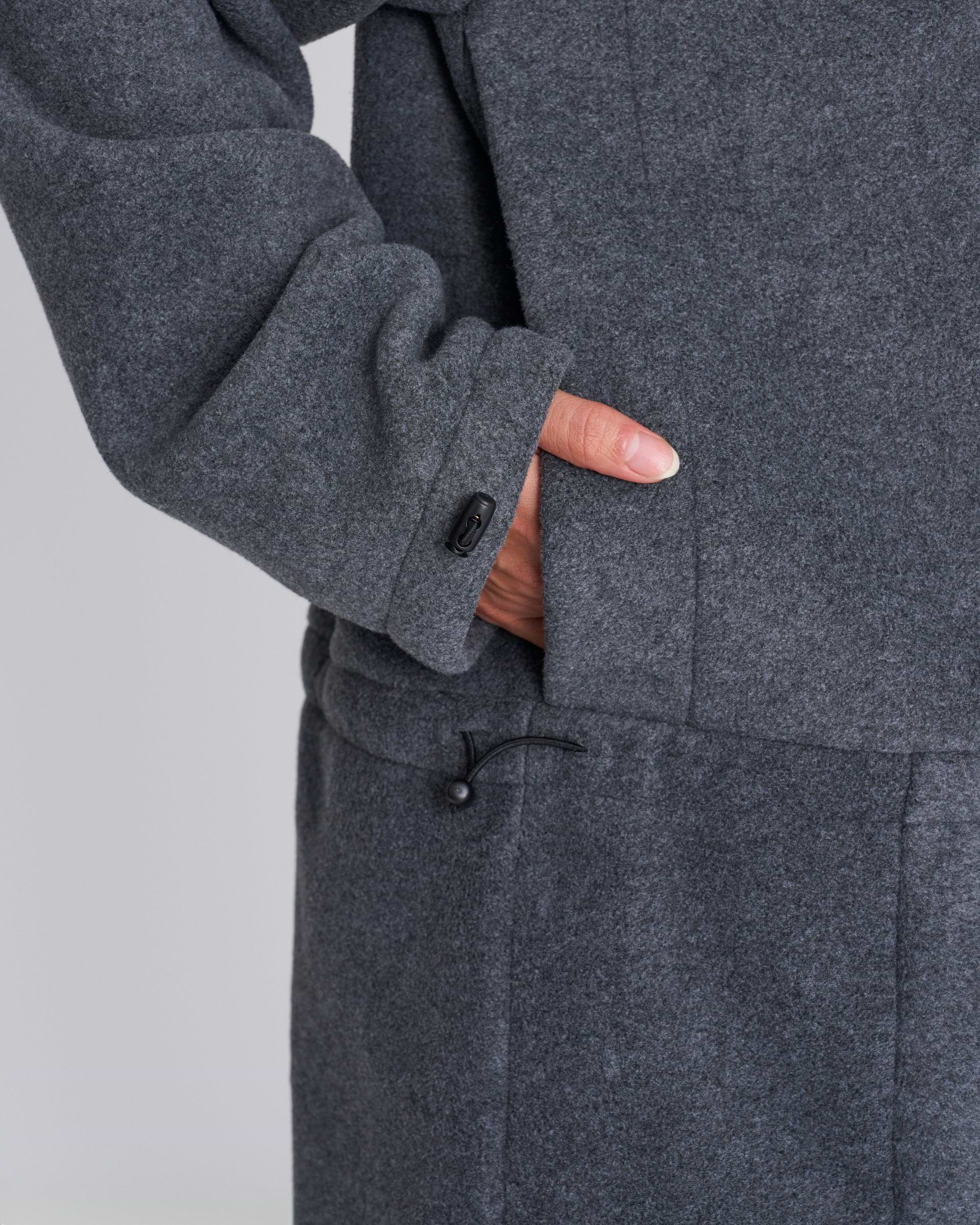 INSCRIRE】フリースルーズフィットプルオーバー グレー | 日本製