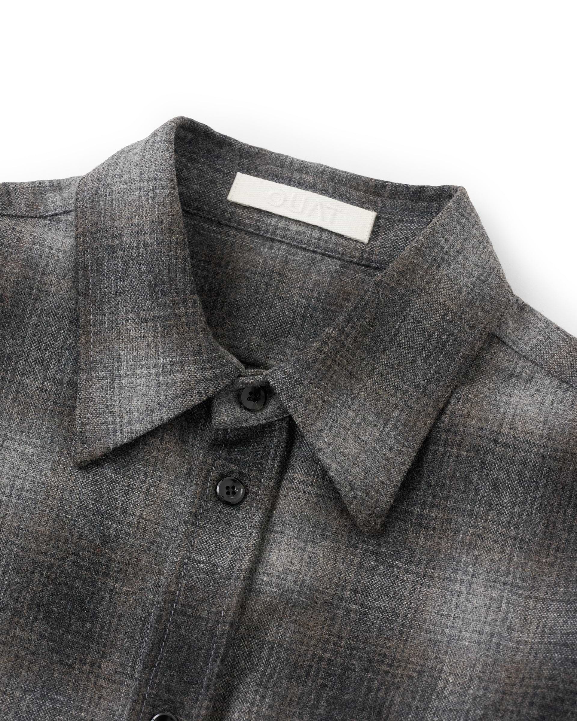 OUAT】オフィスシャツ | ブラック・ブラウン | 日本製 オンブレ