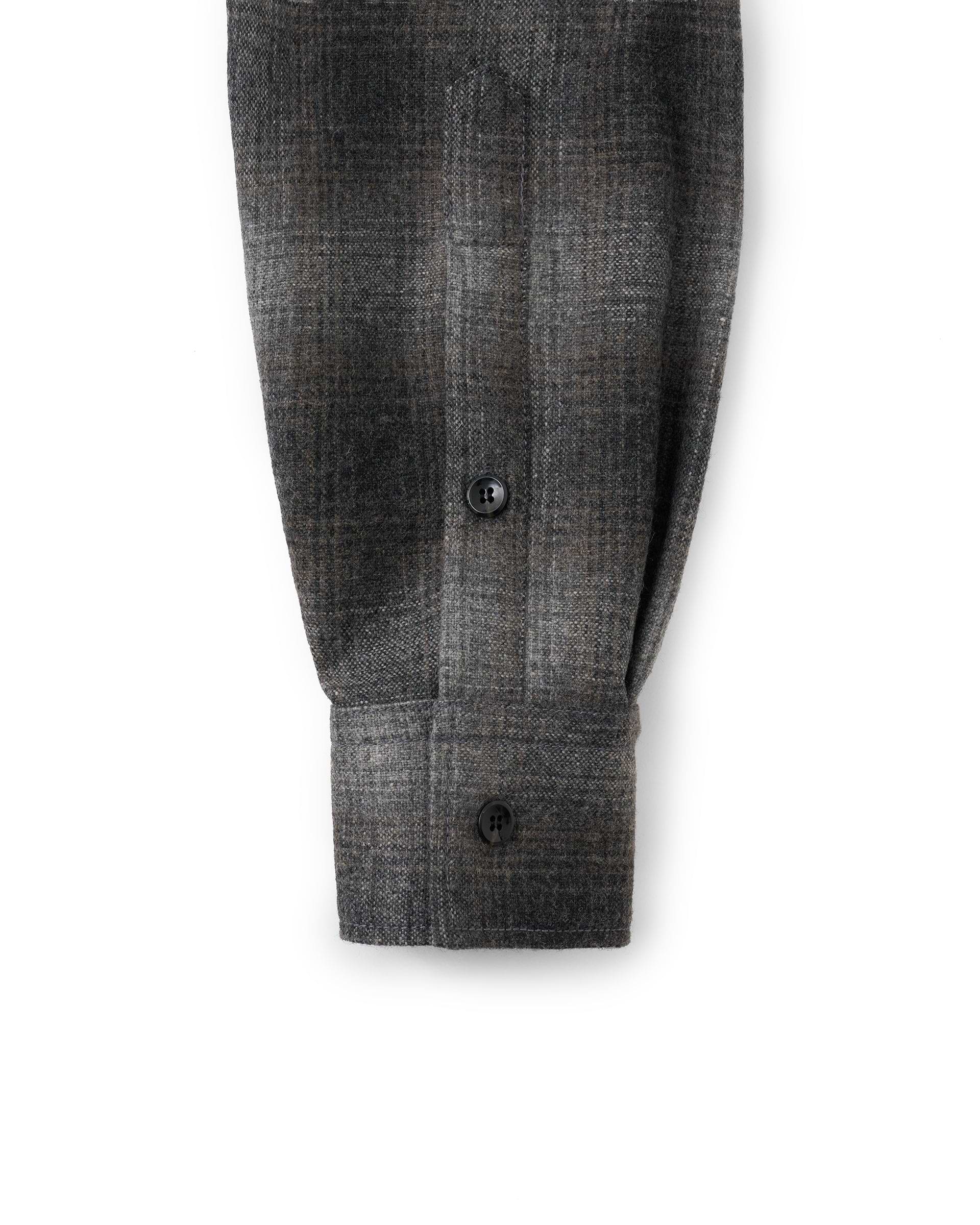 OUAT】オフィスシャツ | ブラック・ブラウン | 日本製 オンブレ