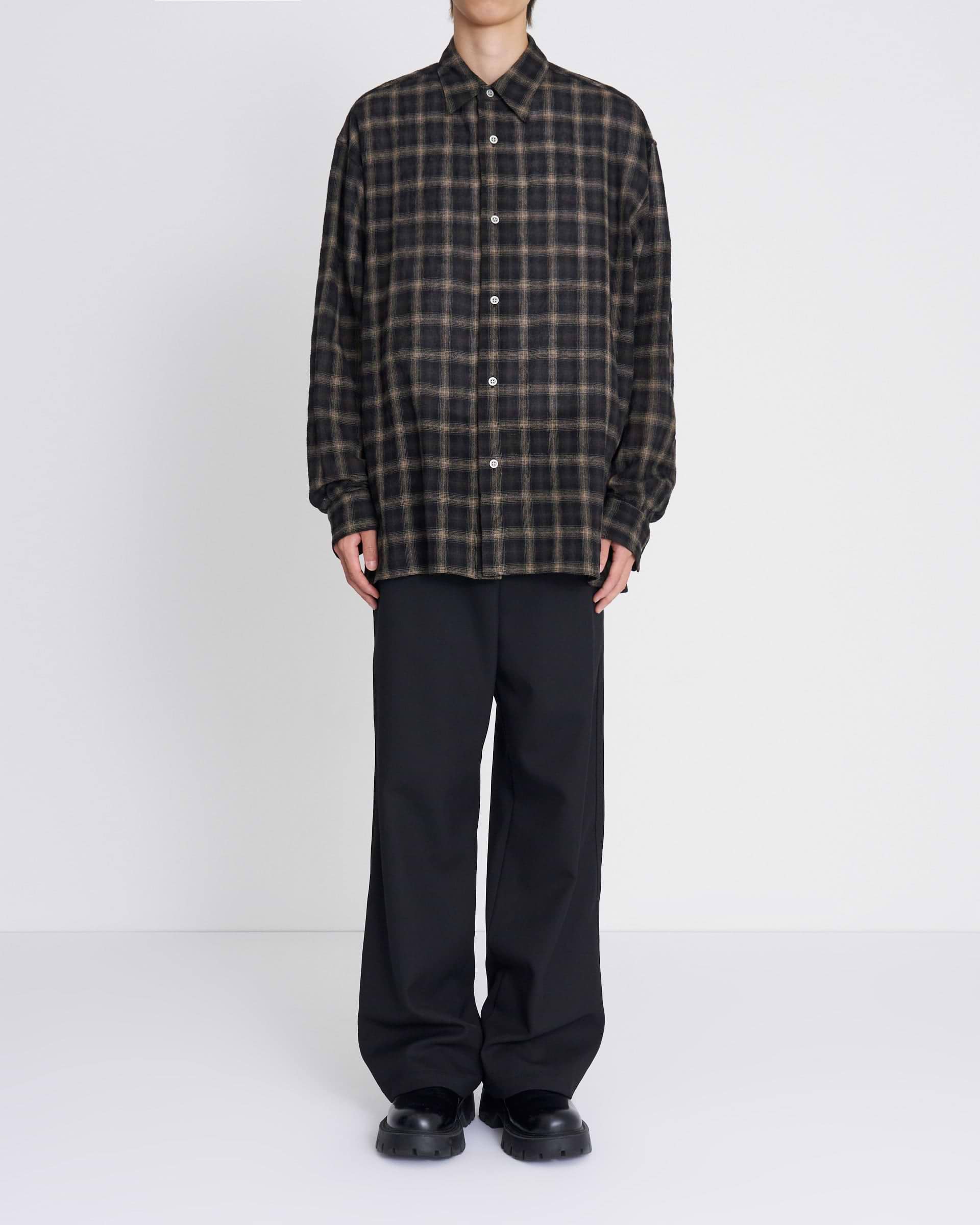 paratrait】ウールチェックシャツ – ファッションスナップストア