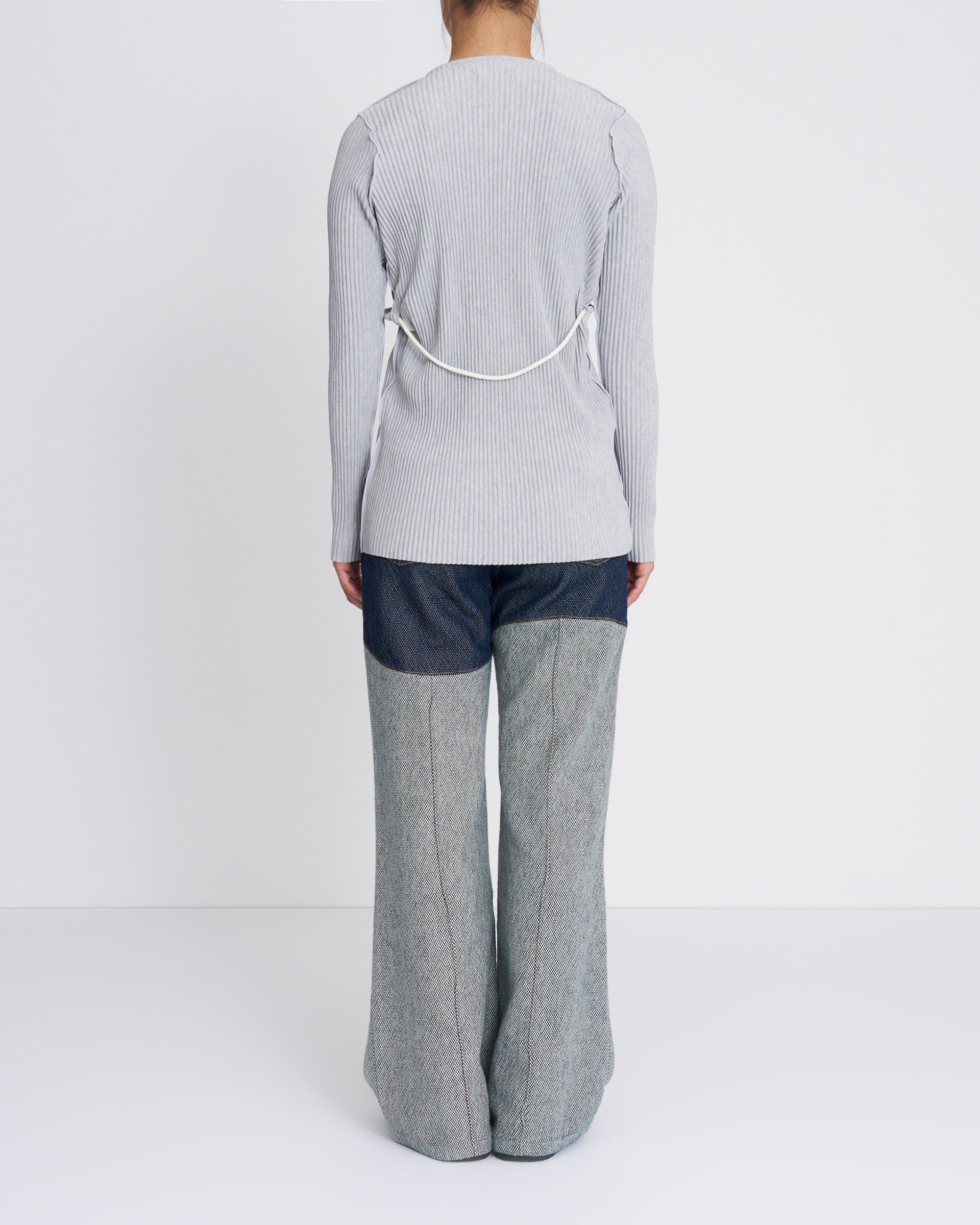 kotohayokozawa】クリスプロープカーディガン グレー・ブラック | 日本