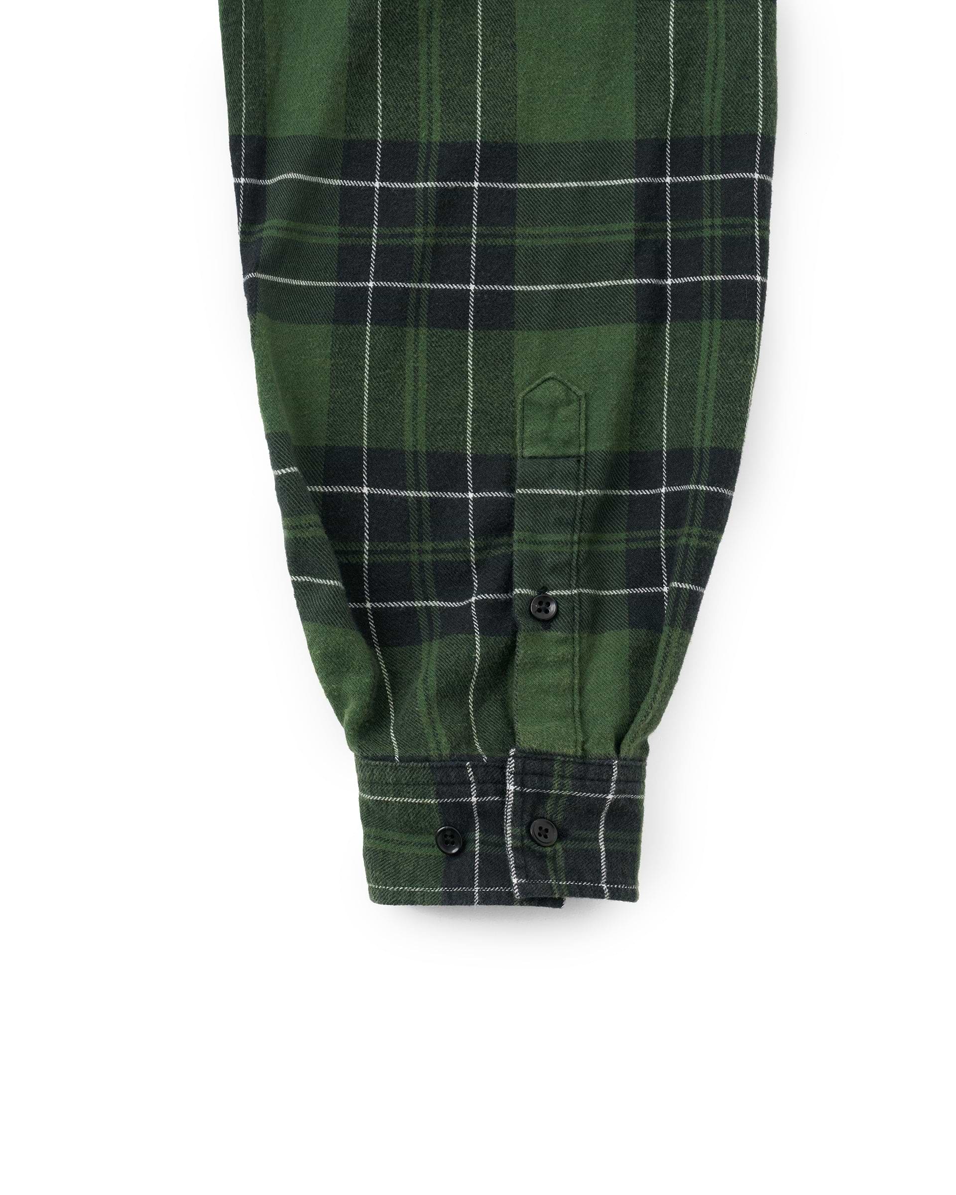 INSCRIRE】フランネルルーズフィットショートパンツ グリーン | 日本製