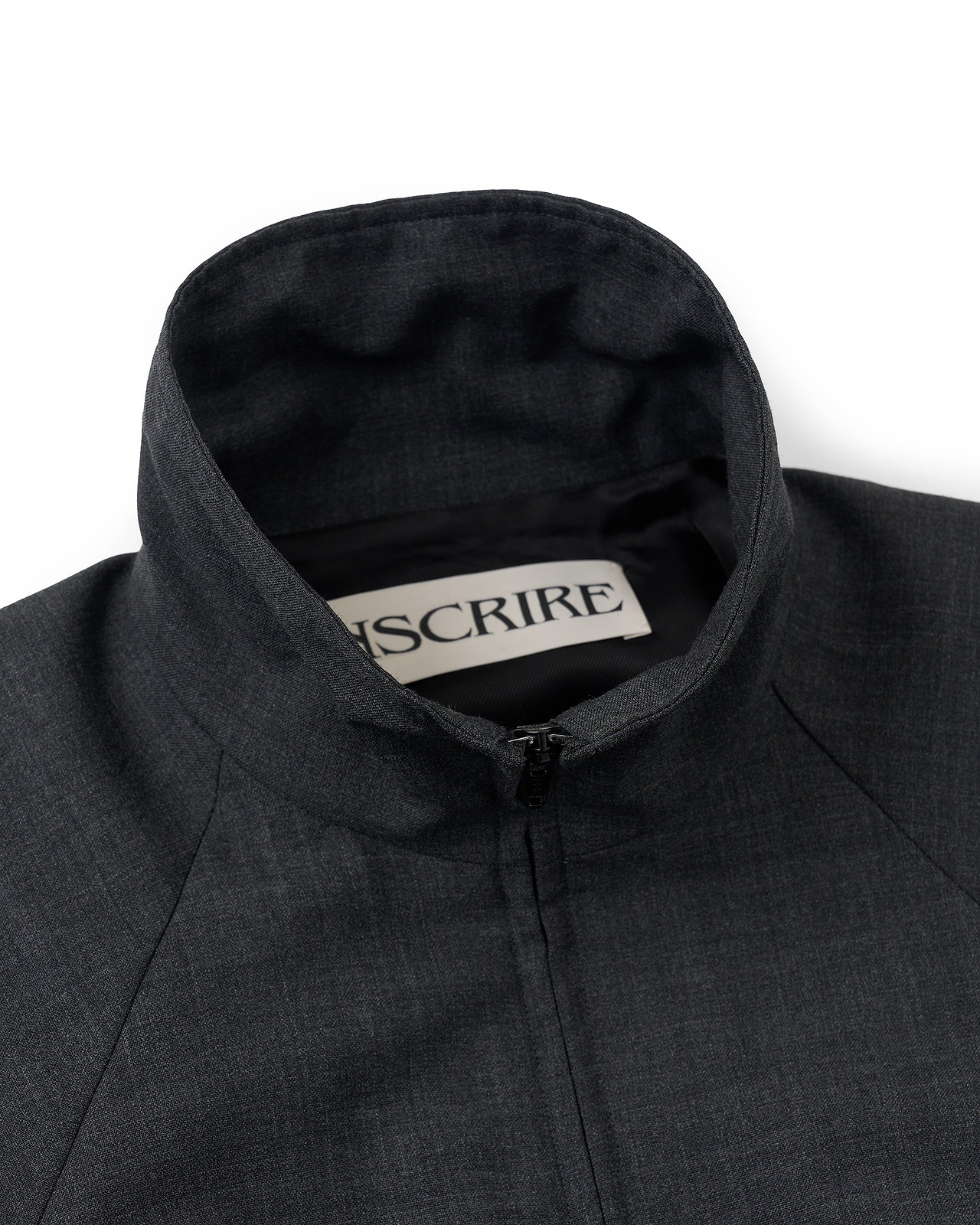 INSCRIRE】ウールトラックジャケット グレー | 日本製 ハイネック  