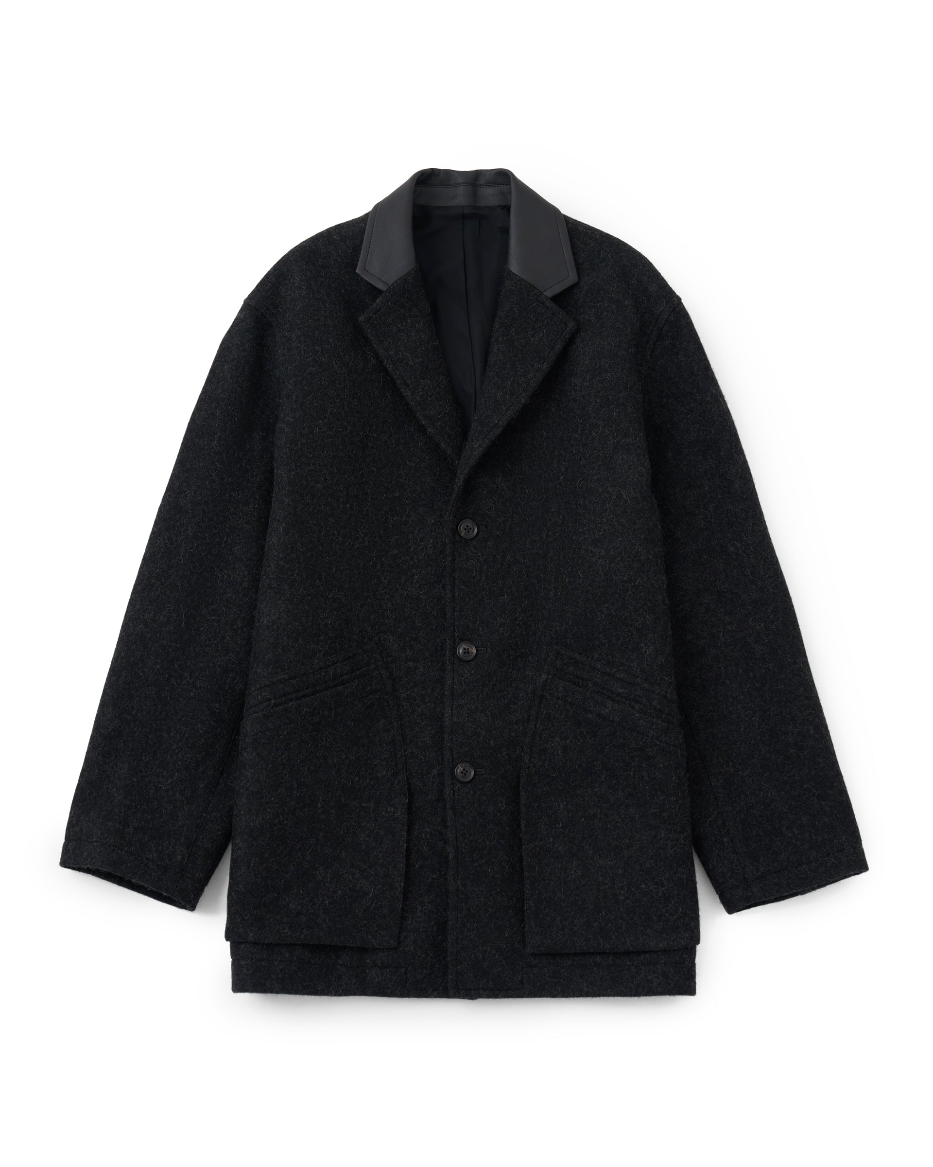 Irenisa ブラック テーラードジャケット サイズ2 IRENISA】レザーカラージャケット – ファッションスナップストア