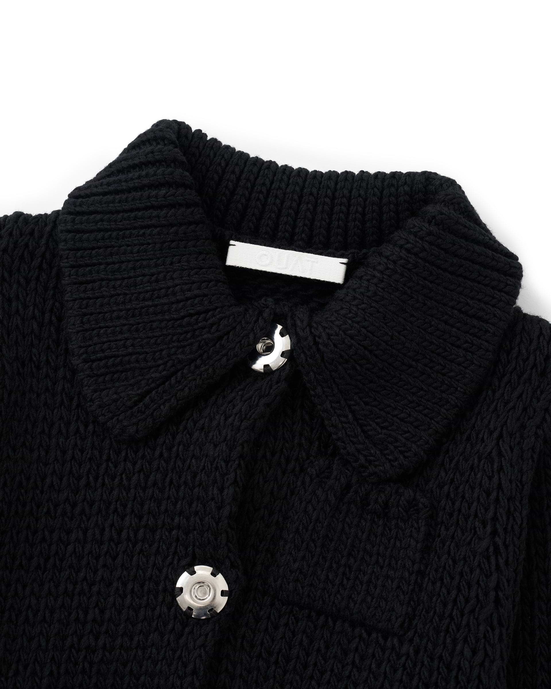 OUAT】メタニット | ブラック | 日本製 ニットガーディガン | F/STORE