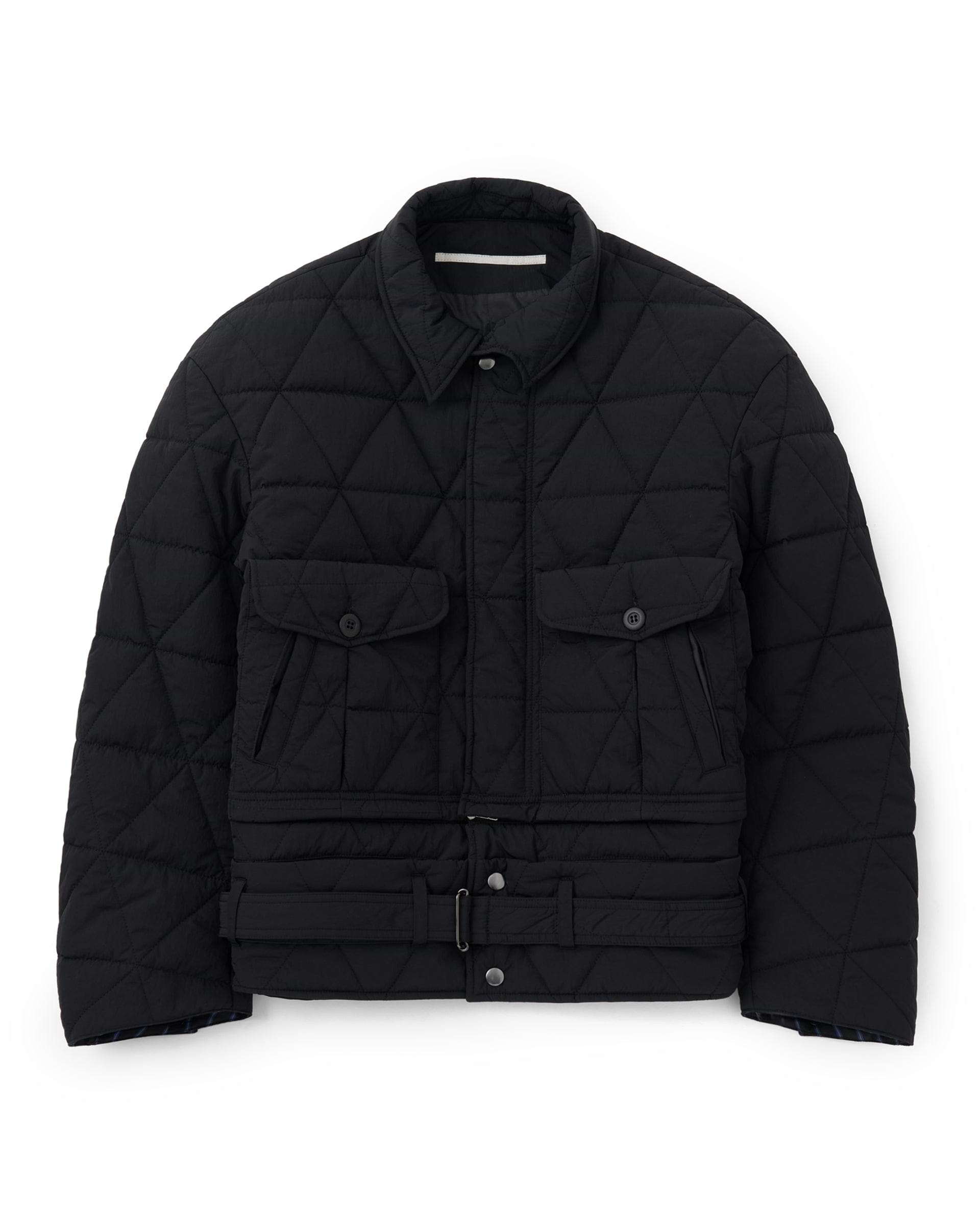 Tamme】ナイロンキルティングA-2ブルゾン ブラック | 日本製 フライト