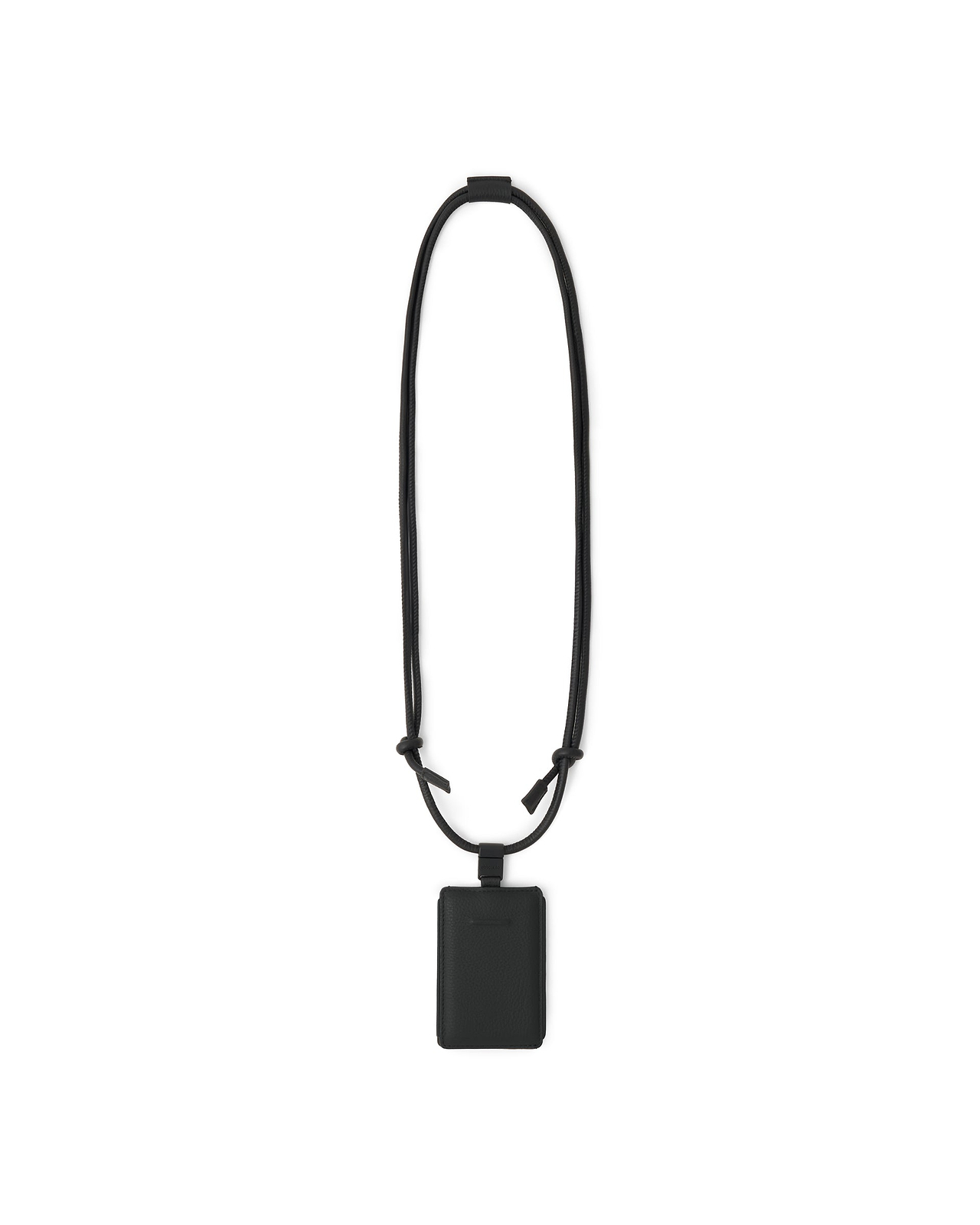 デタッチャブルストラップ付レザースリムカードホルダー