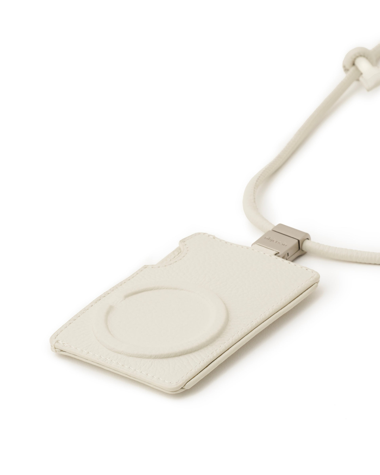 デタッチャブルストラップ付レザースリムカードホルダー