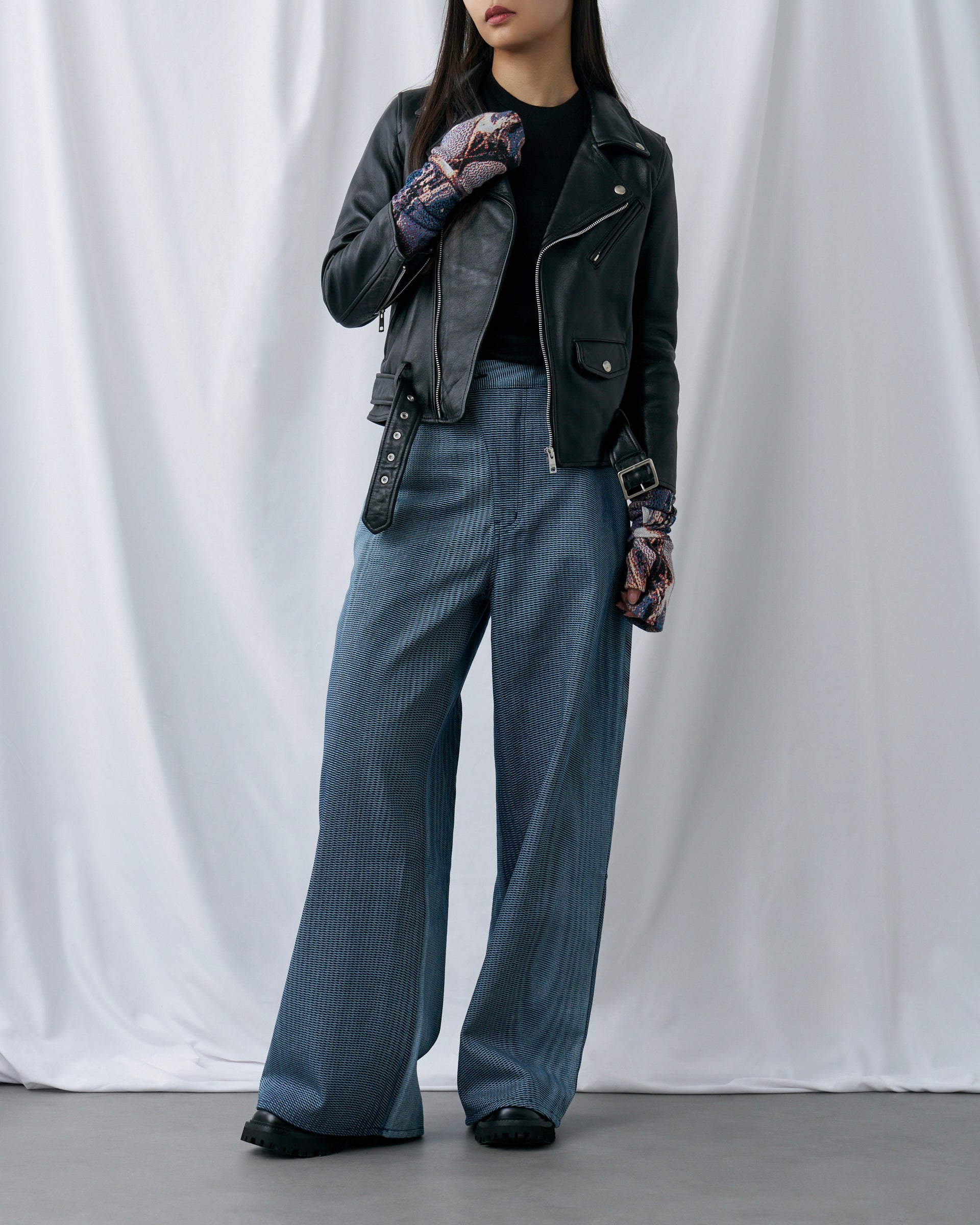 beautiful people】ライダースジャケット サイズ120〜160 ブラック