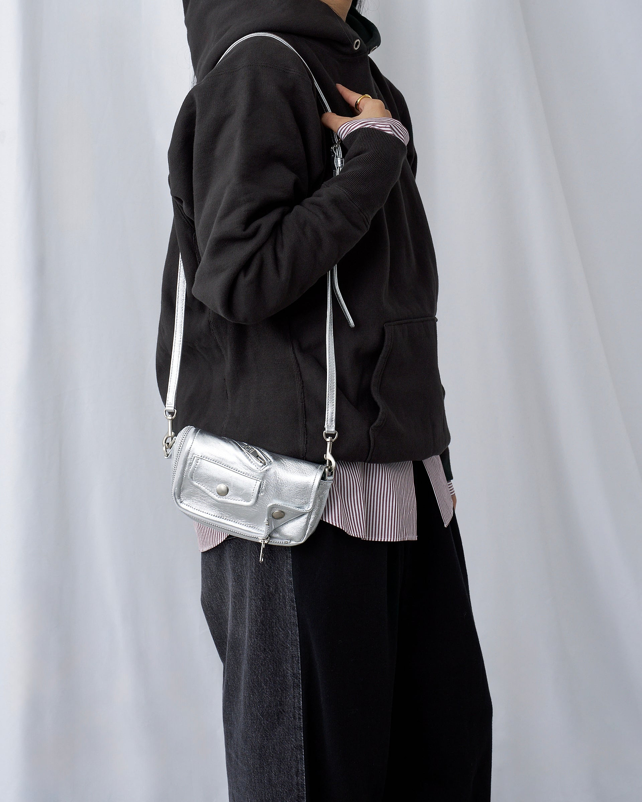 着用サイズFREE／身長165cm（スタッフスナップ）