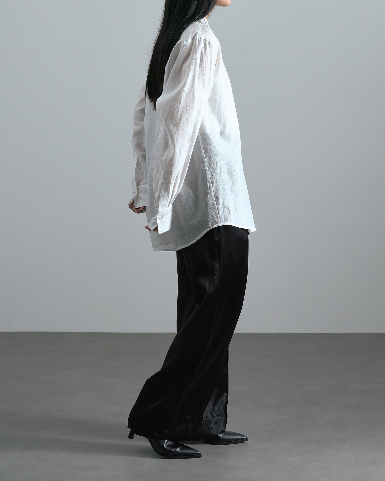 【26SS】ディープVネックコットンシルクシャツ