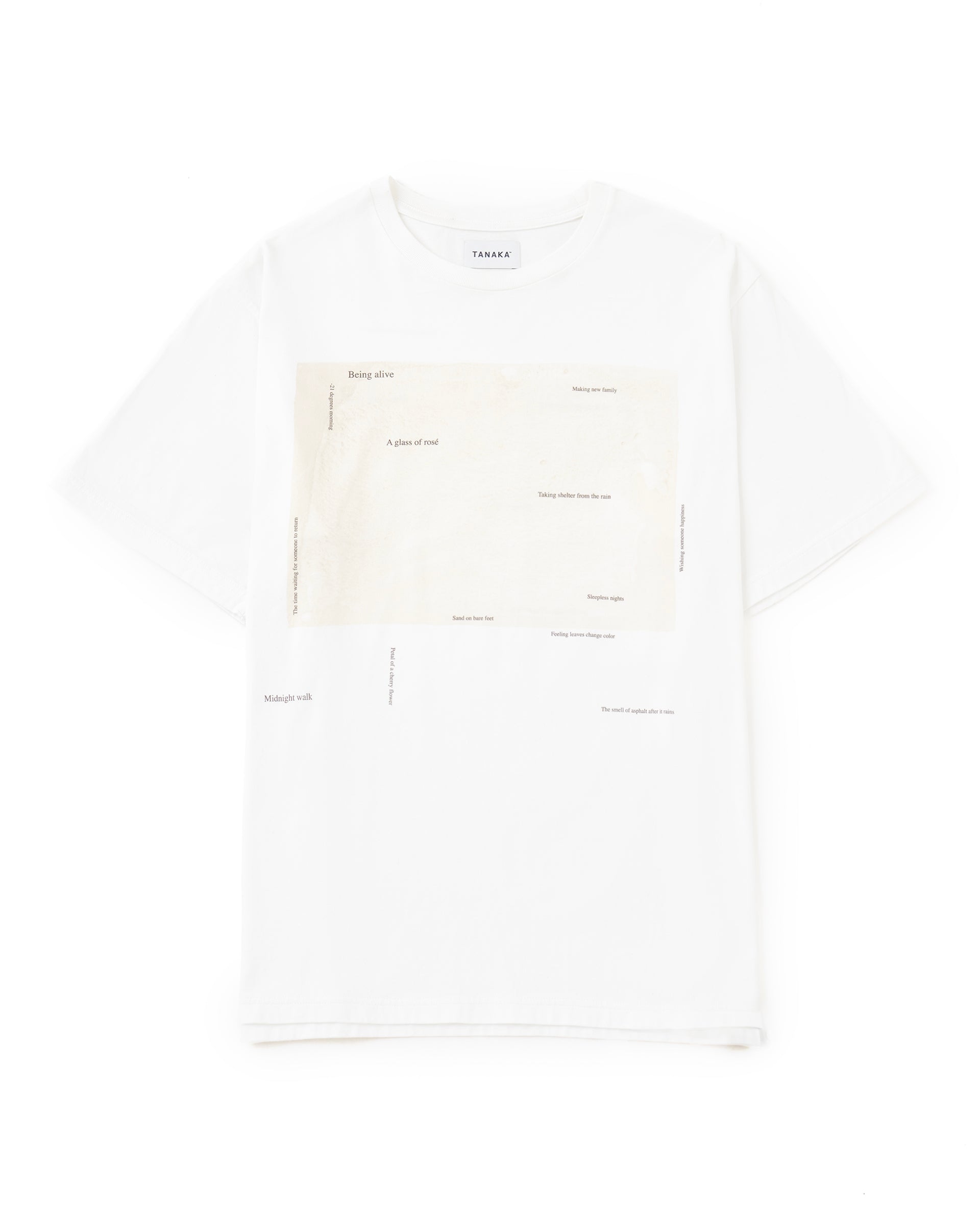 TANAKA】ザ・Tシャツ | ホワイト | プリント メッセージ | F/STORE