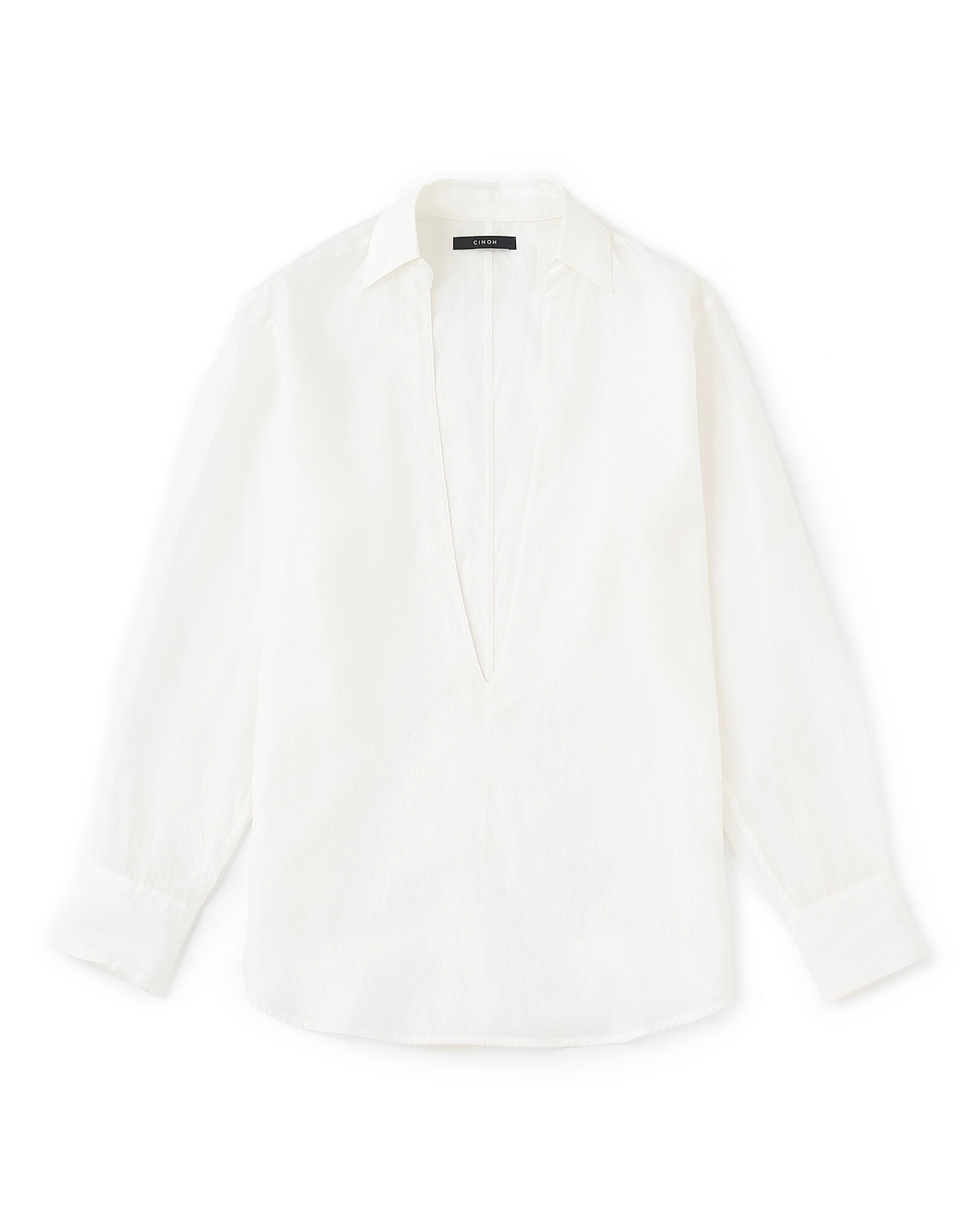 【26SS】ディープVネックコットンシルクシャツ