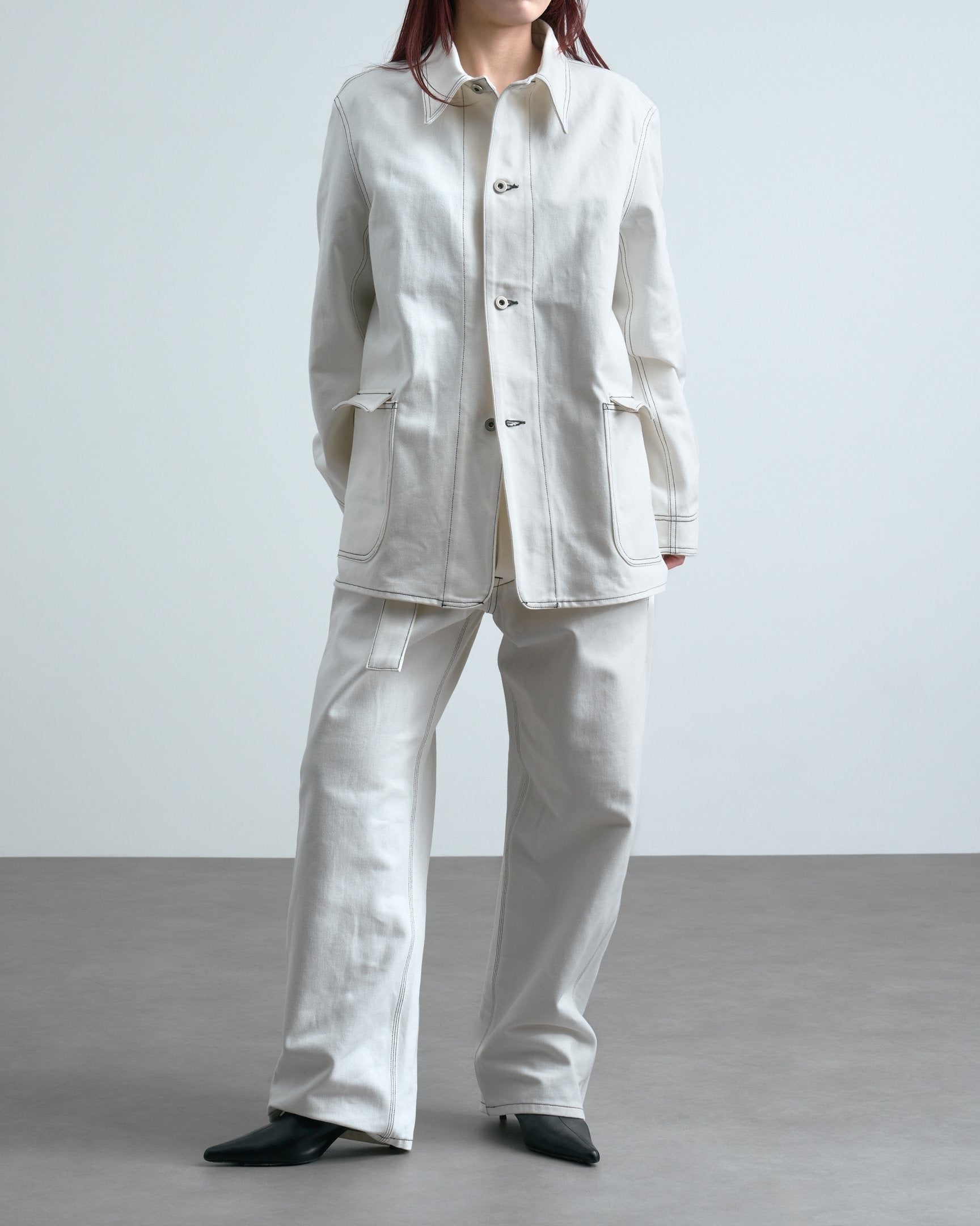 SEEALL】メモリアルカバーオール ホワイト | 日本製 ワーク