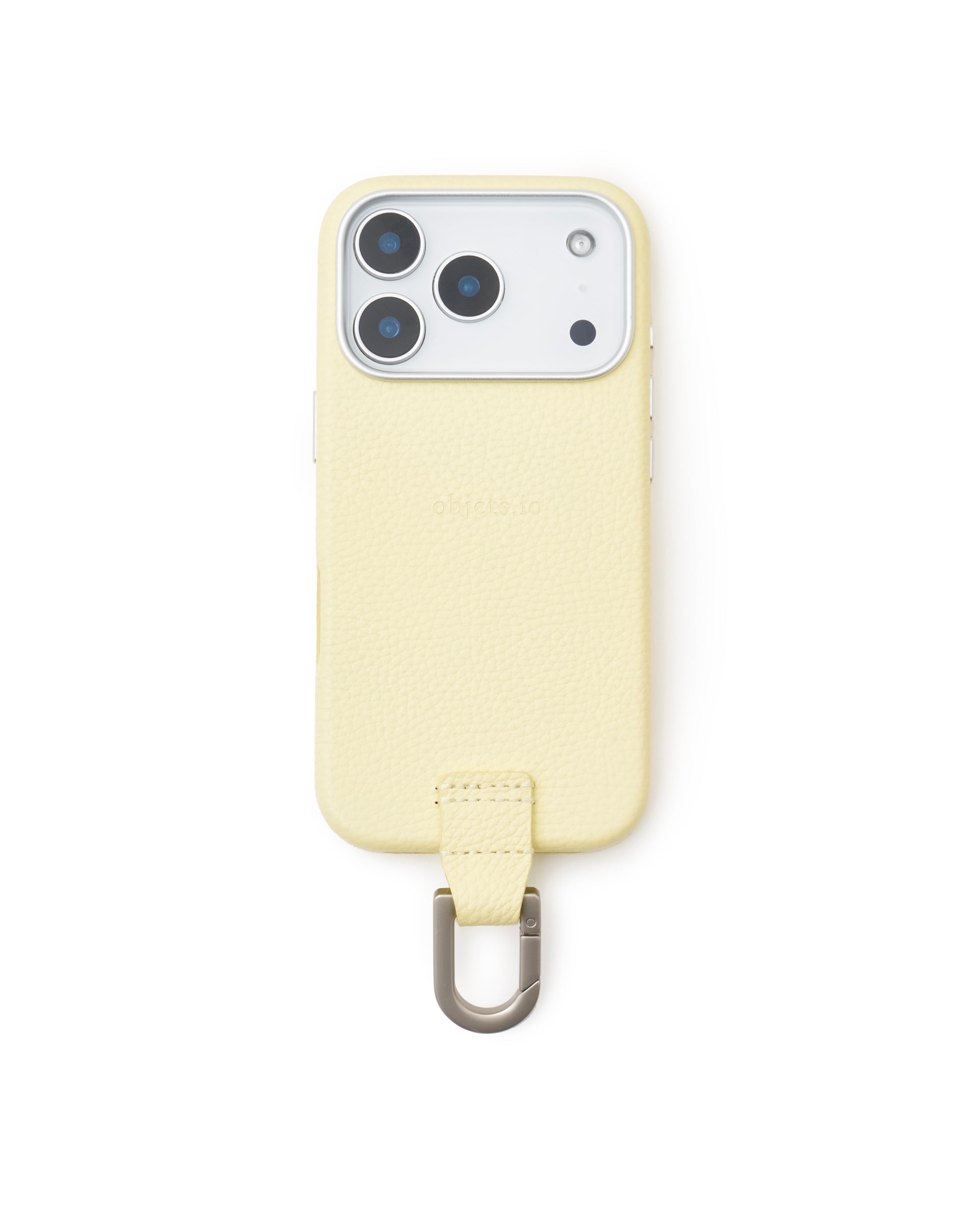 objcts.io】カラビナ付iPhoneケース（バターイエロー） – ファッション