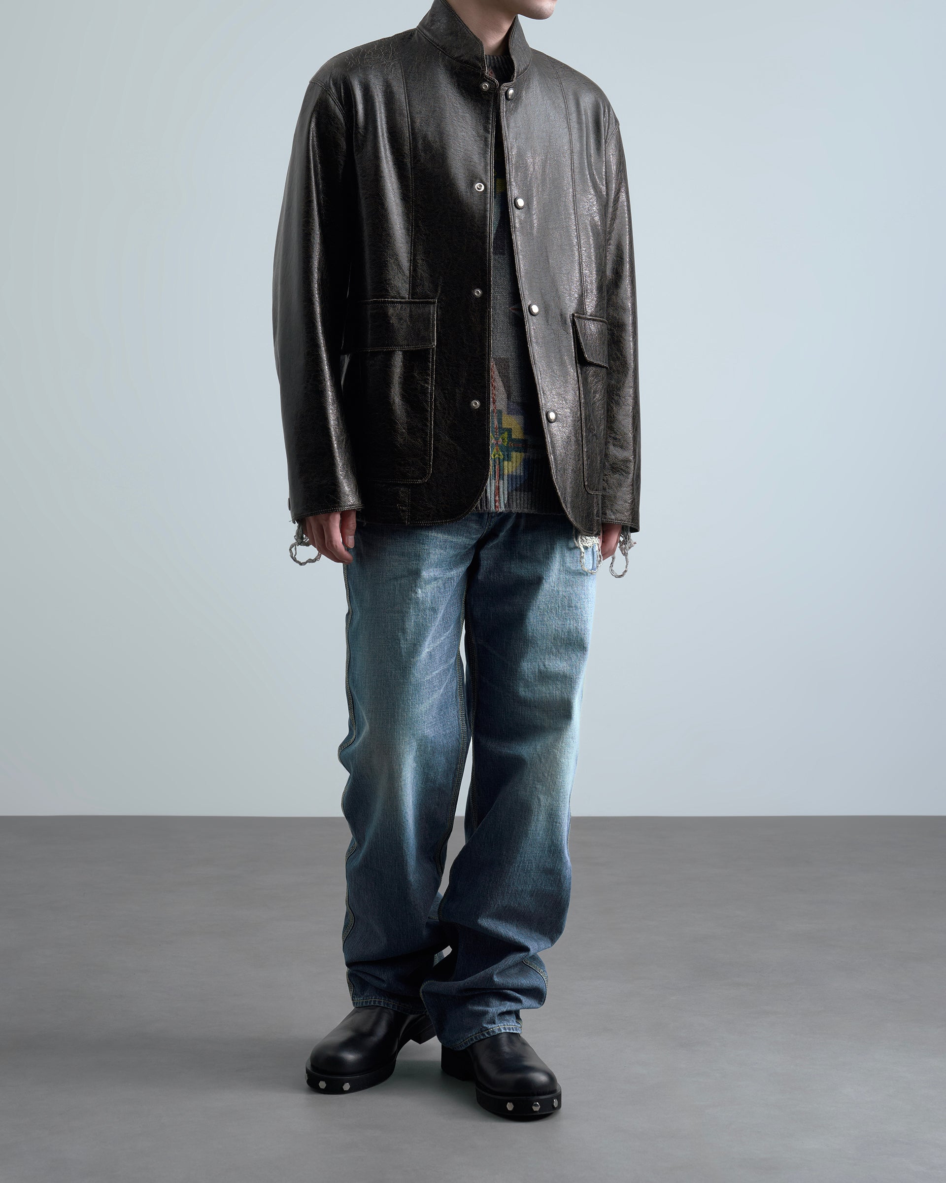OUAT 25ss office jeans blue デニム パンツ 新 デザインファッション 