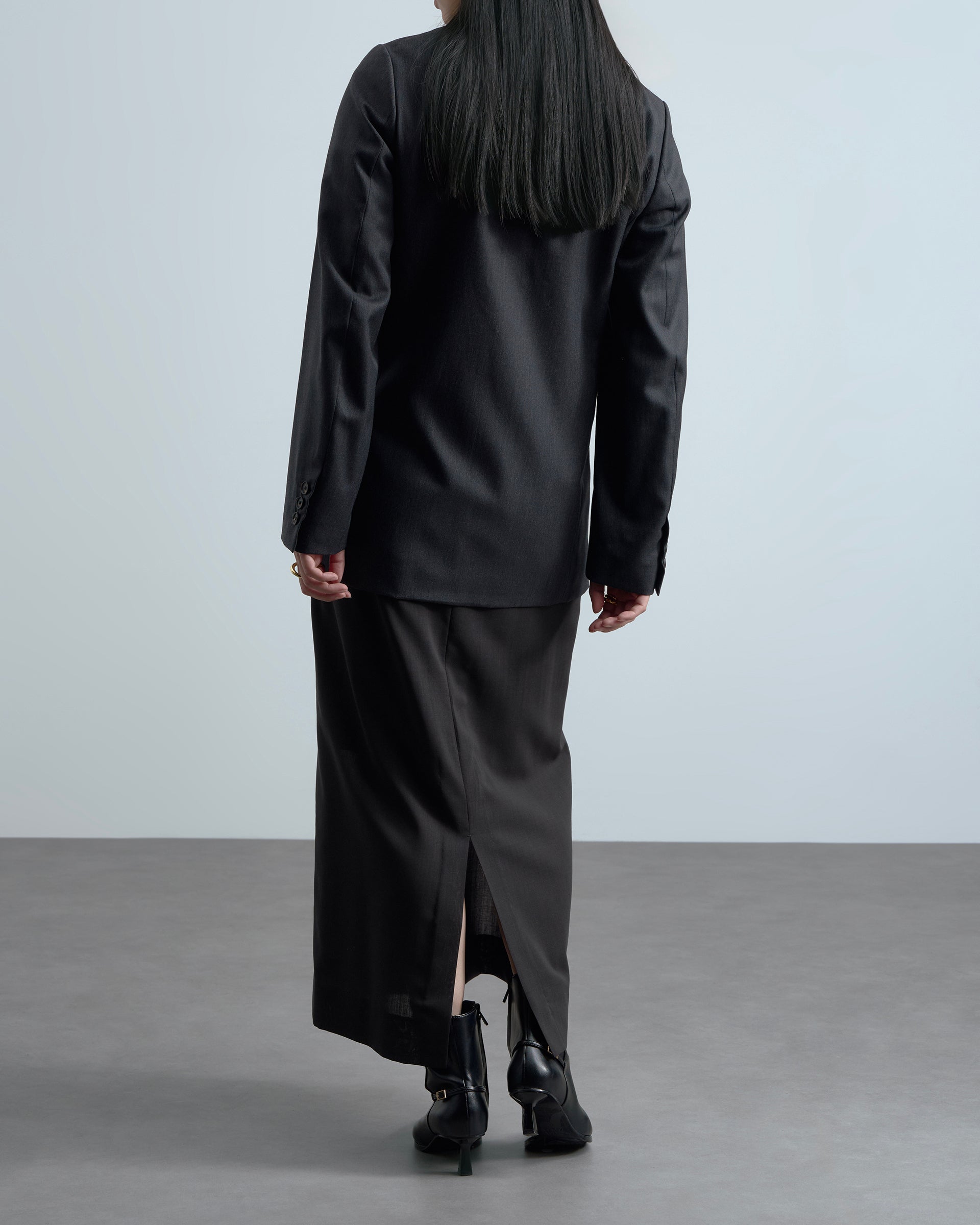 SEEALL】ジェケットトップ チャコール | 日本製 プルオーバー | F