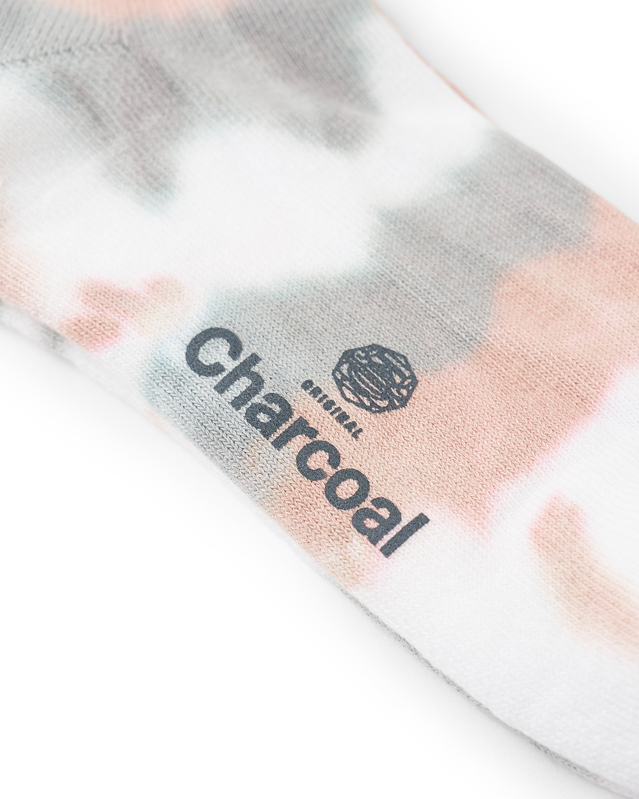 パイルレッグソックス（ピンク×グレー）