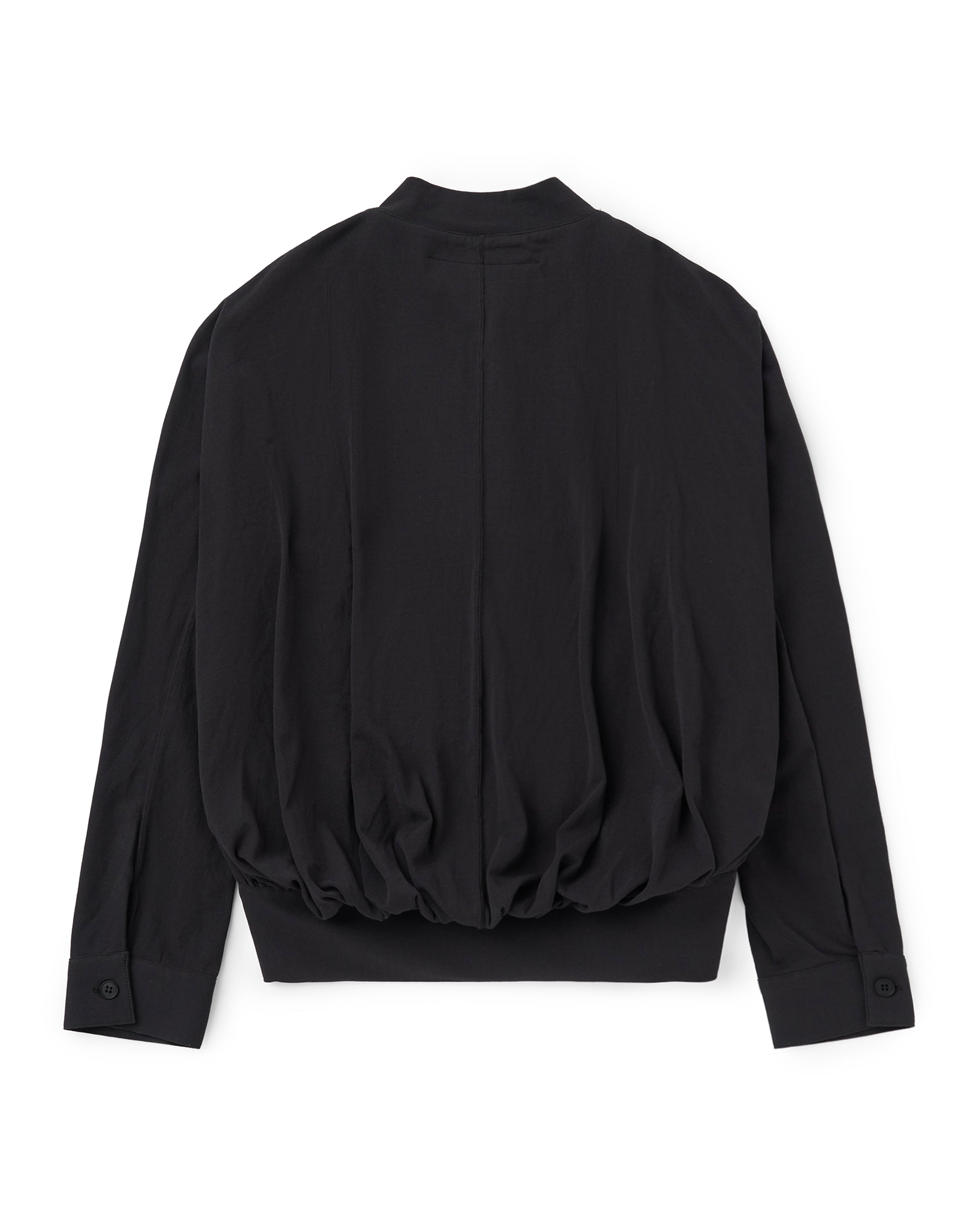 nonnotte】ドレーピングバイアススリーブジップアップブルゾン