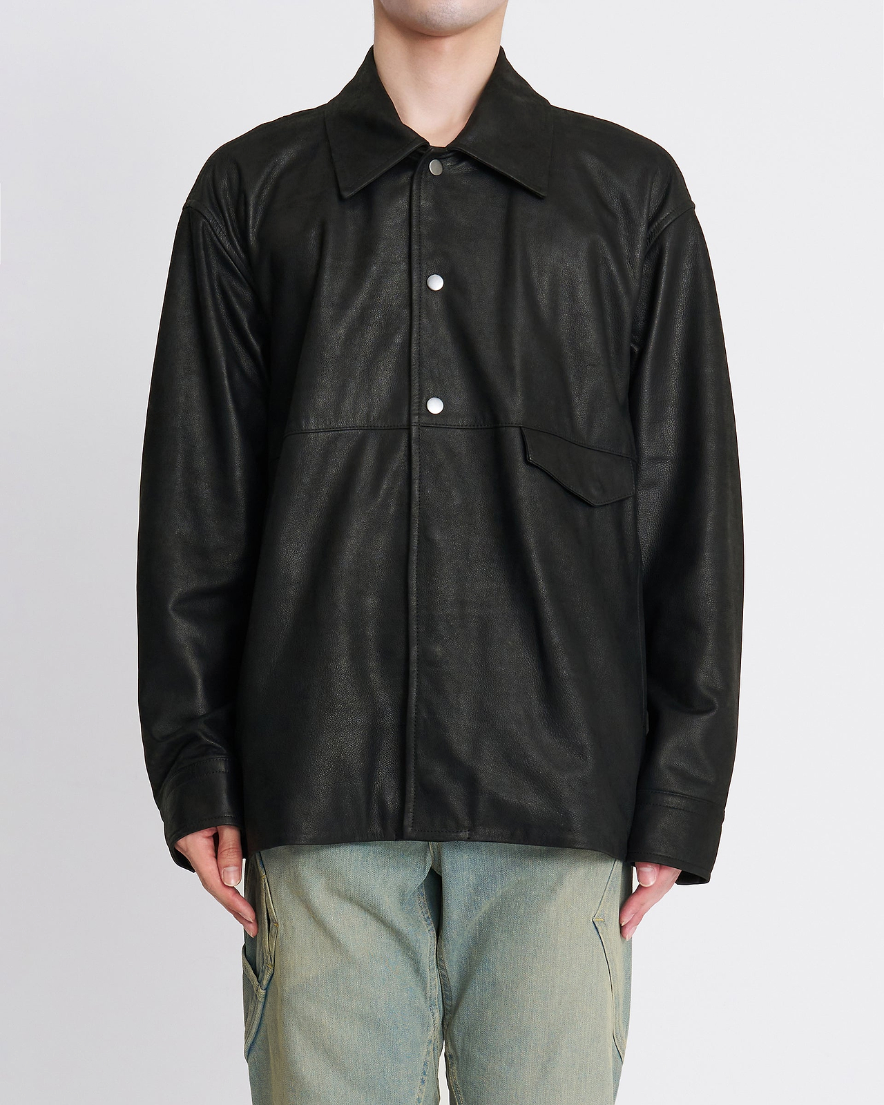 【26SS】アセントレザーシャツ