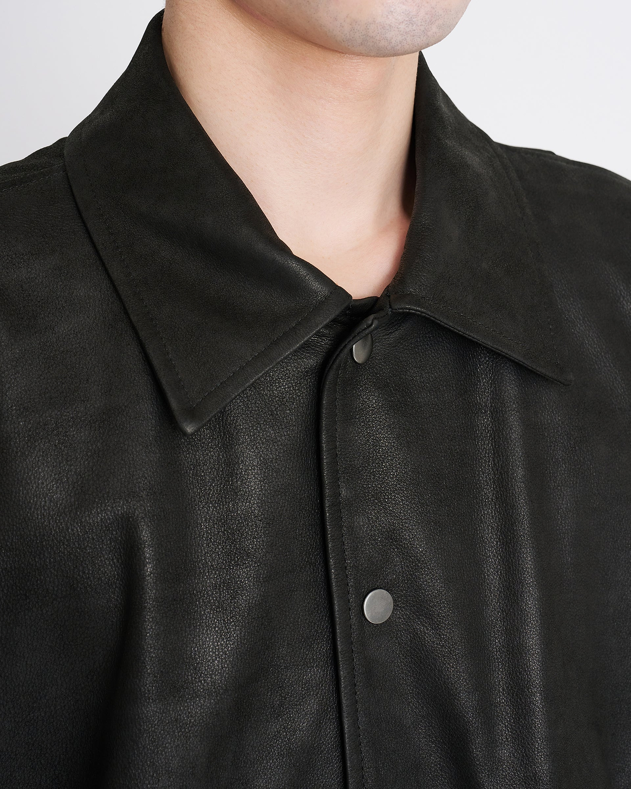 【26SS】アセントレザーシャツ