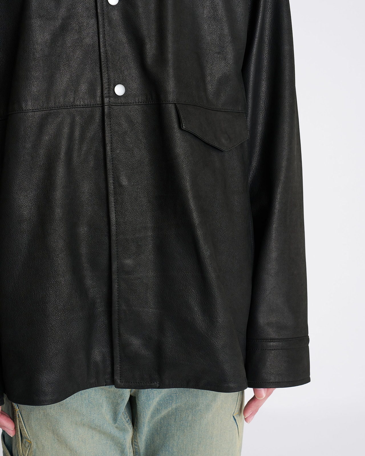 【26SS】アセントレザーシャツ