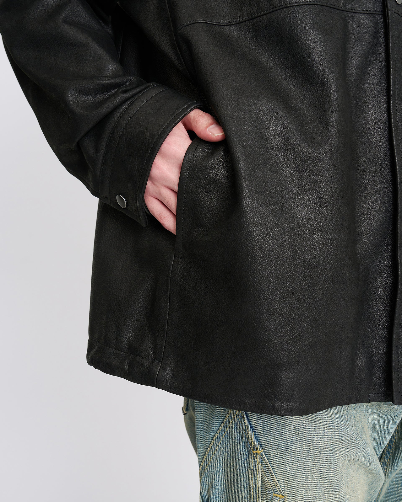 【26SS】アセントレザーシャツ