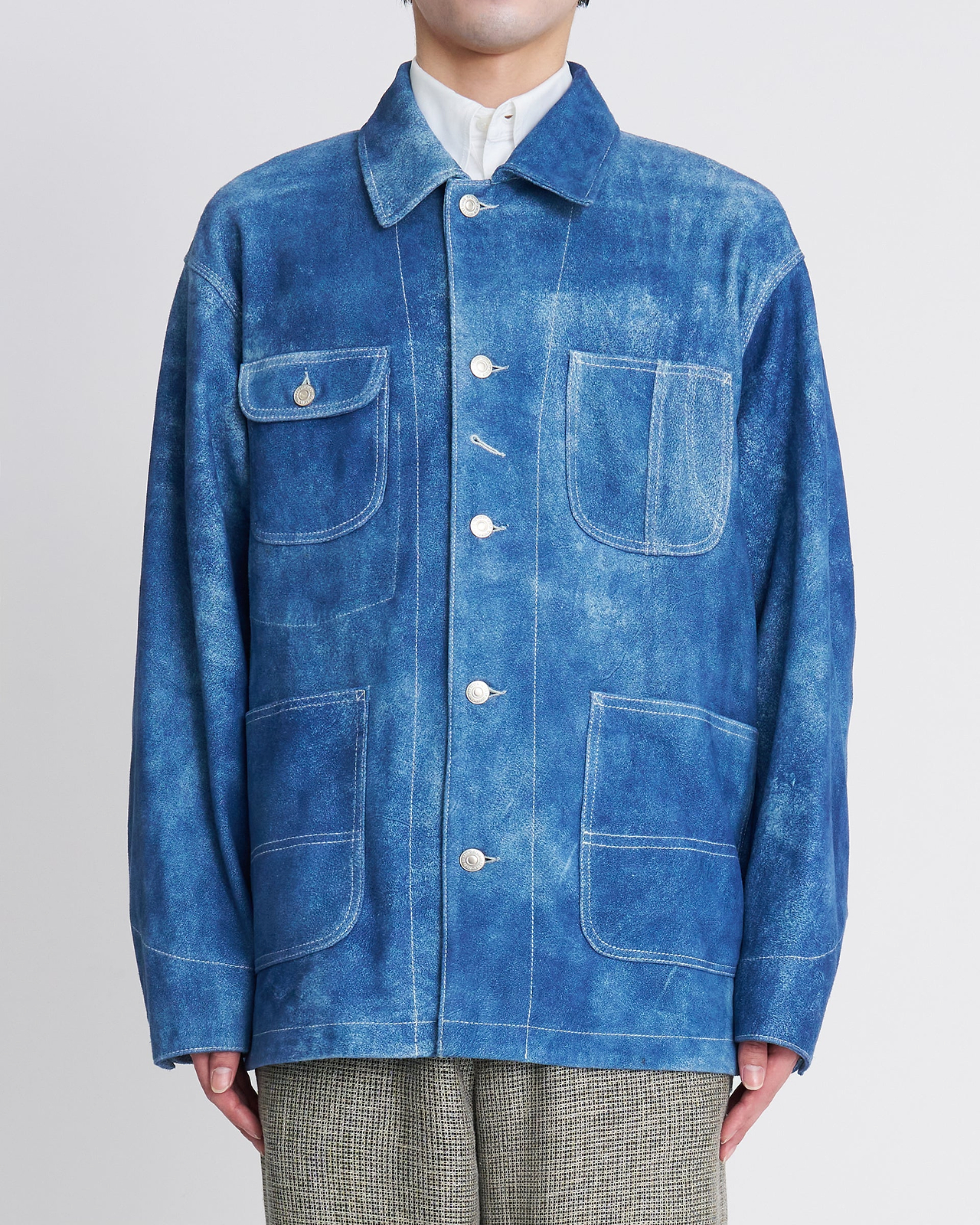 【26SS】レザーカバーオールジャケット