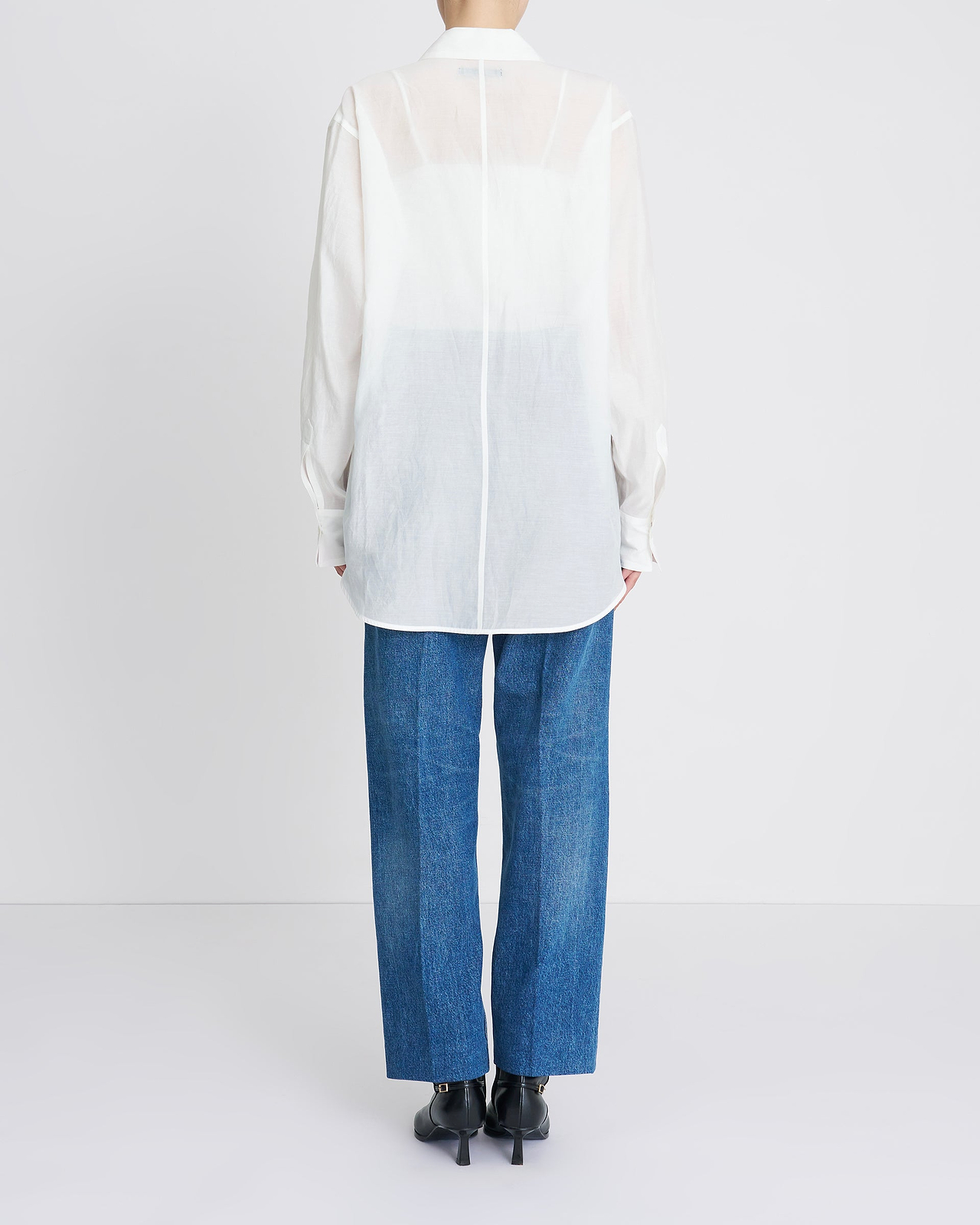 【26SS】ディープVネックコットンシルクシャツ