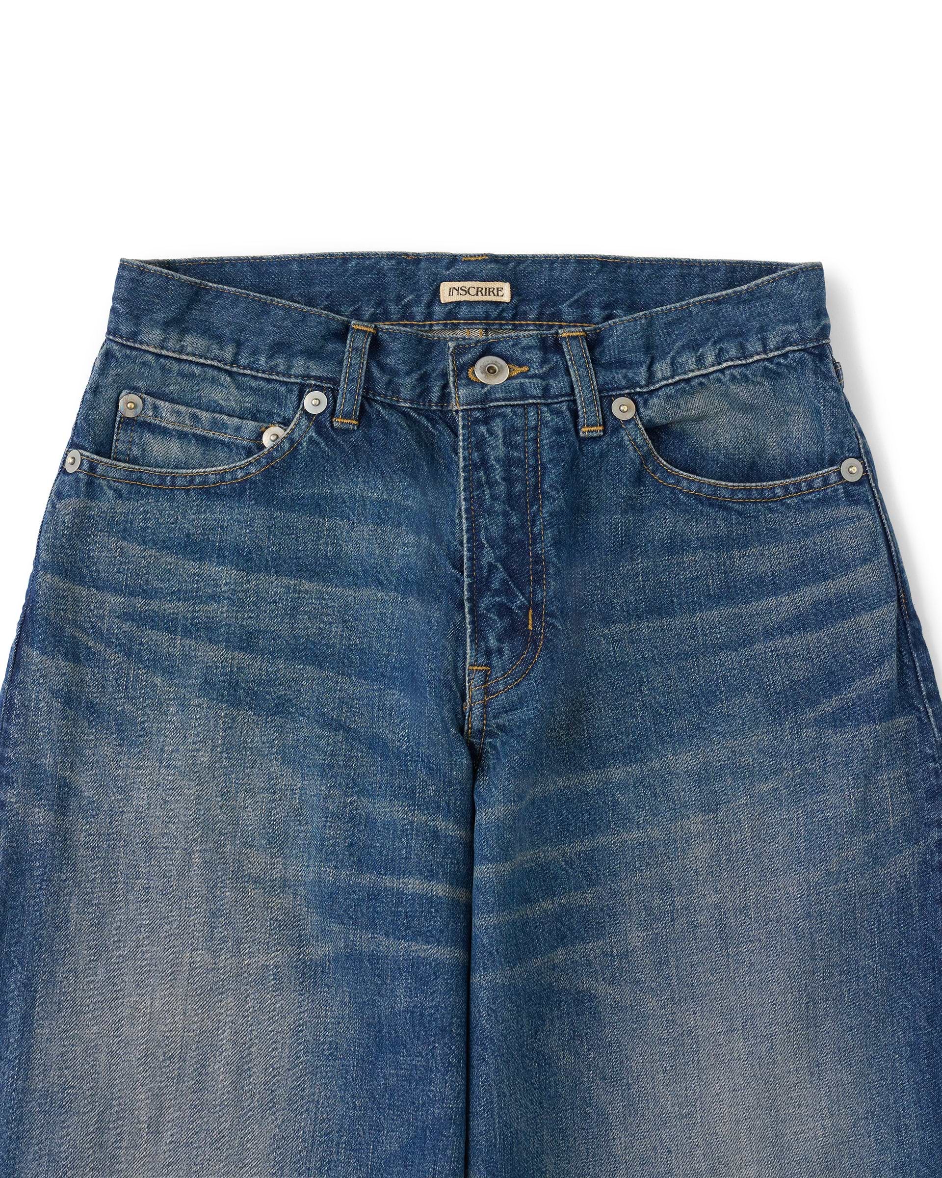 INSCRIRE】ユーズドデニムバギーパンツ | 12oz ライトデニム | ワイド