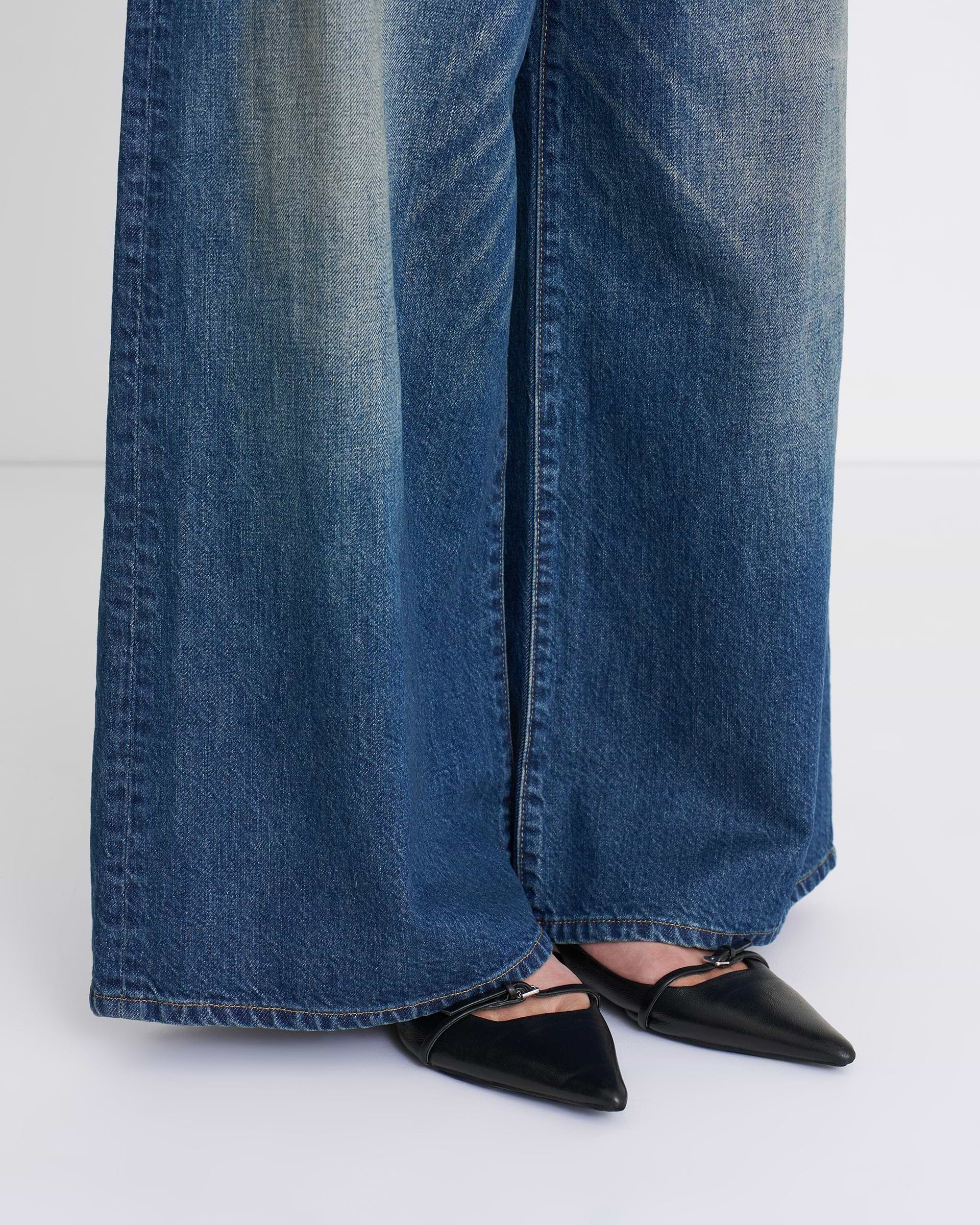 INSCRIRE】ユーズドデニムバギーパンツ | 12oz ライトデニム | ワイド