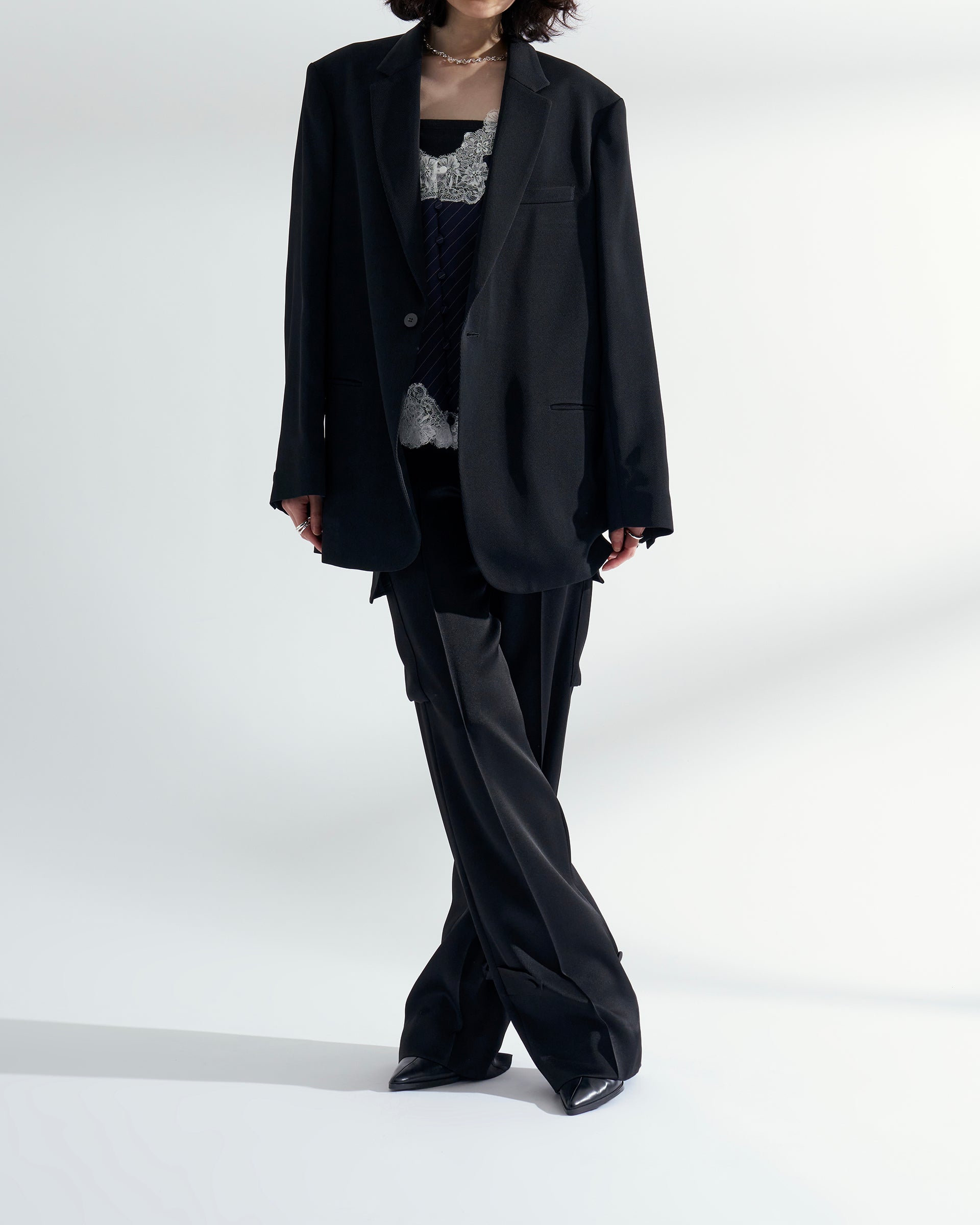 OVERCOAT】シングルブレストジャケット インレーヨントリコチン OVERCOAT】シングルブレストジャケット インレーヨントリコチン