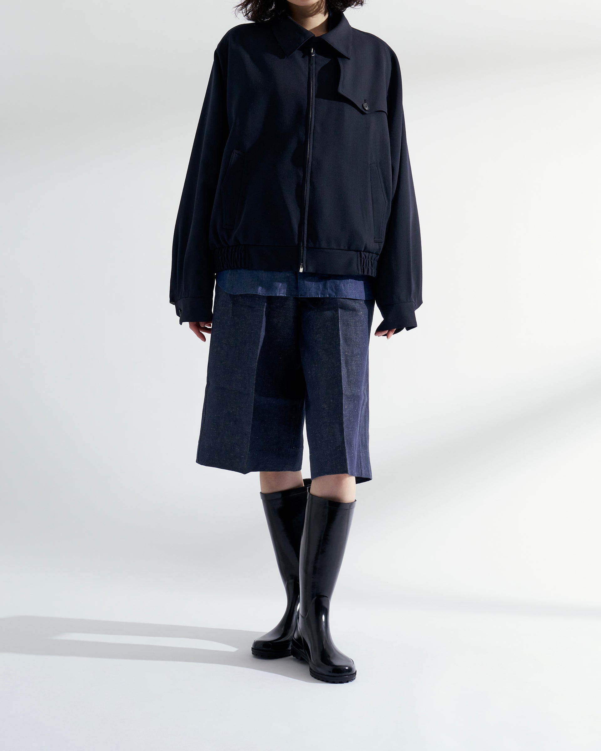 超高級★極美品◎CITY　ガンフラップジップブルゾン　S　ブラウン GUNFLAP ZIP BLOUSON – IRENISA