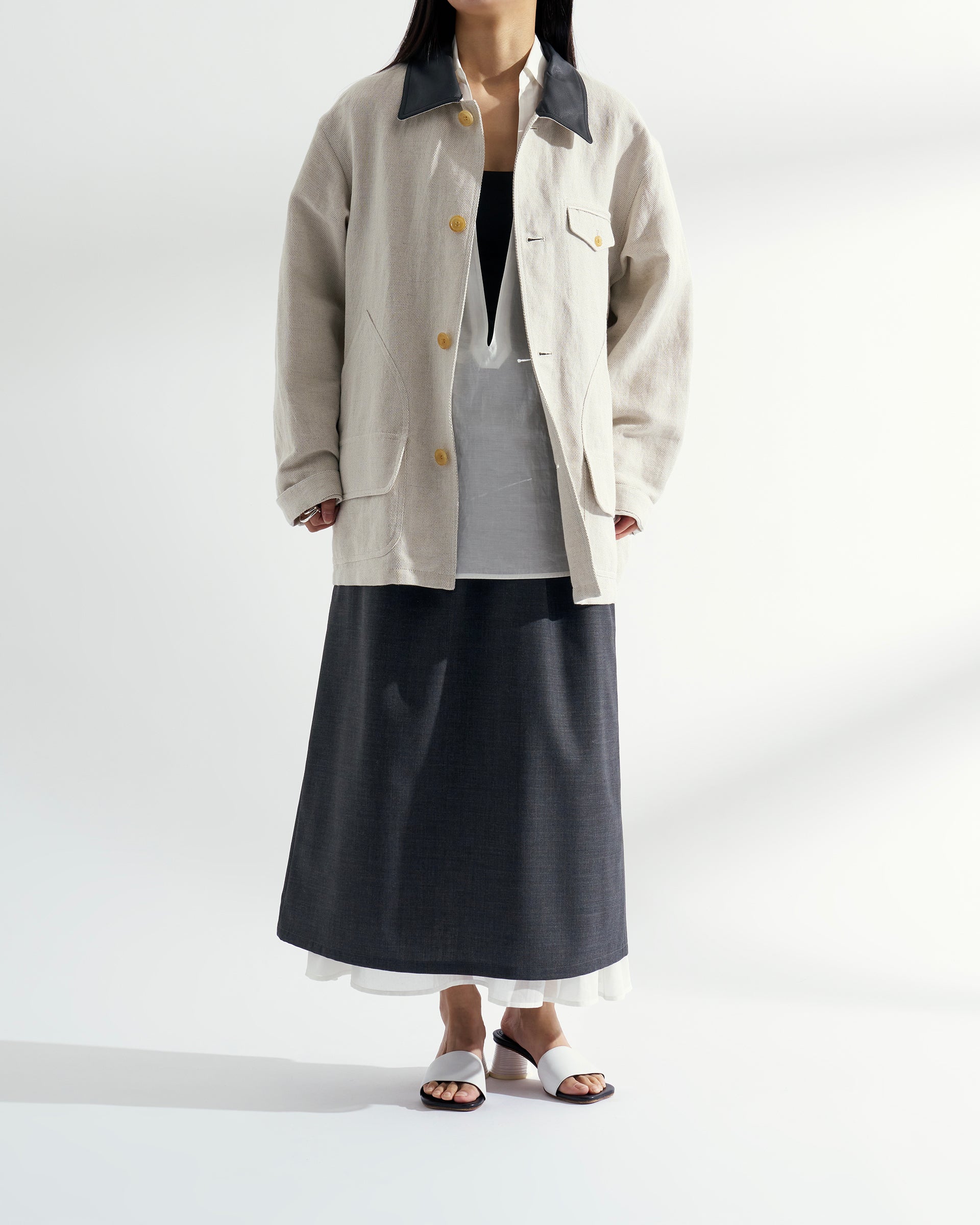 最終値下げ）S.E.H kelly コットンリネンカバーオールジャケット S.E.H KELLY Popover ”Black Linen” | ARCH アーチ - Sapporo / Tokyo